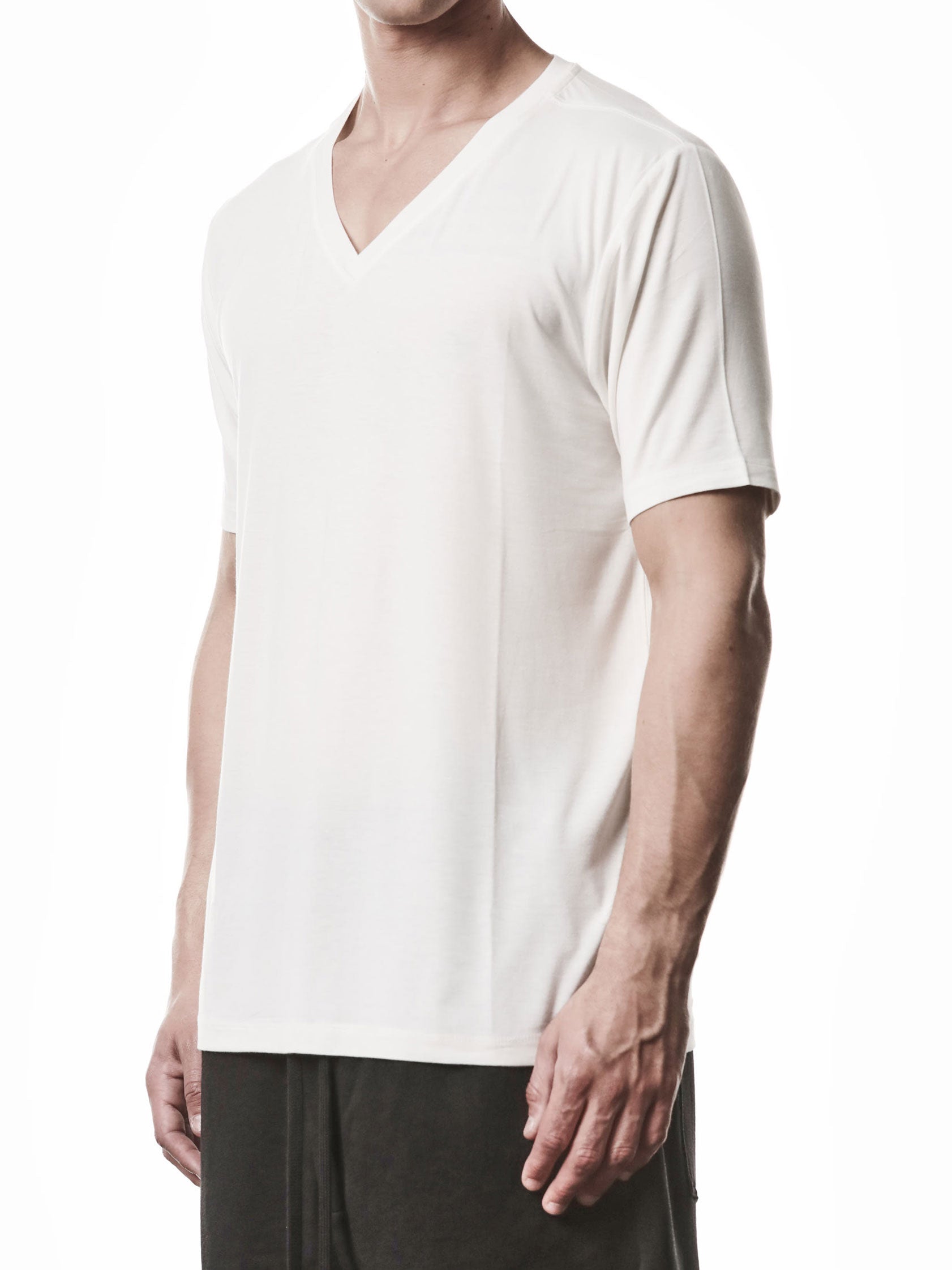 Silk Blend V-Neck T-Shirt