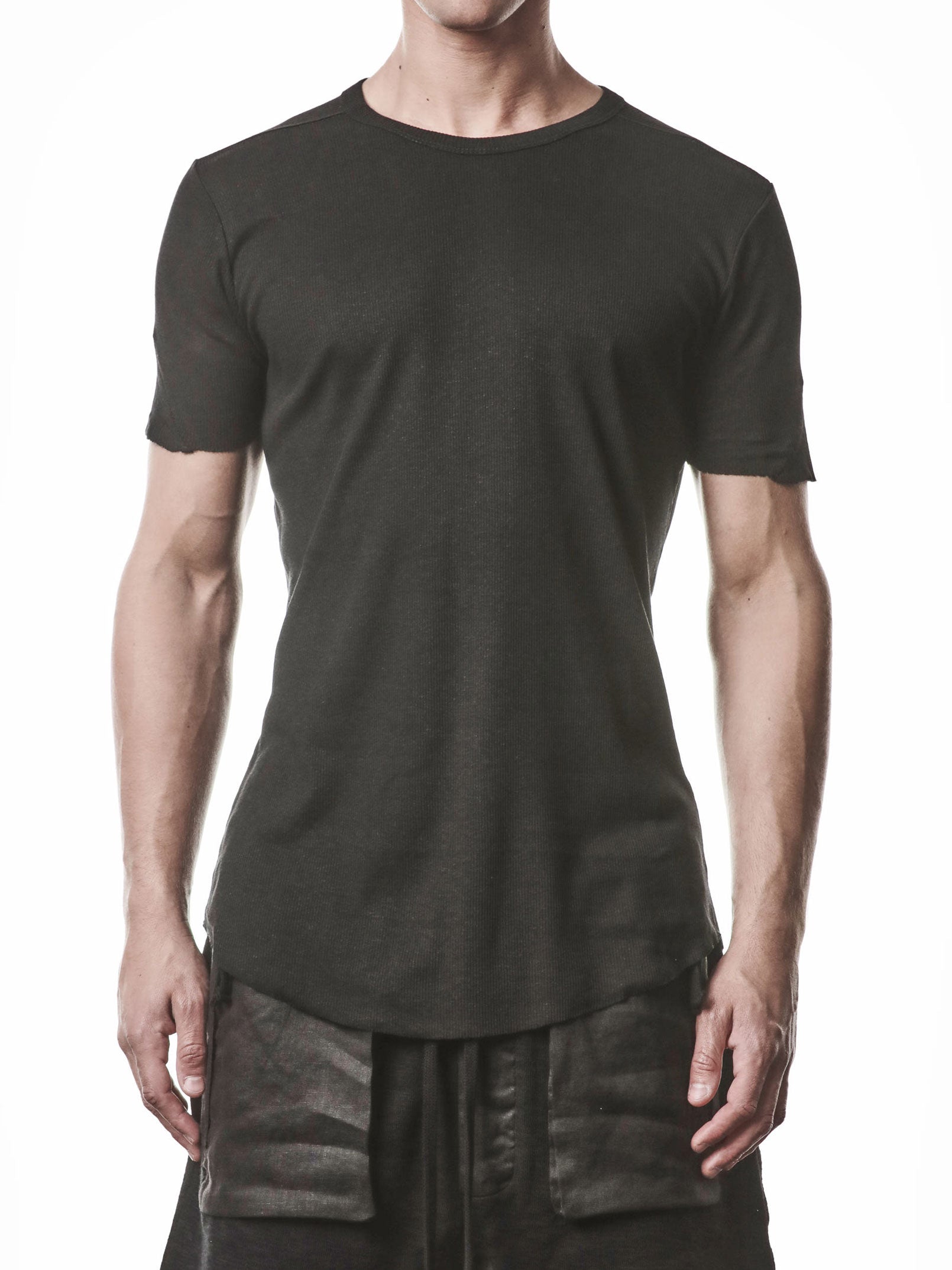 Raw Edge Rib T-Shirt