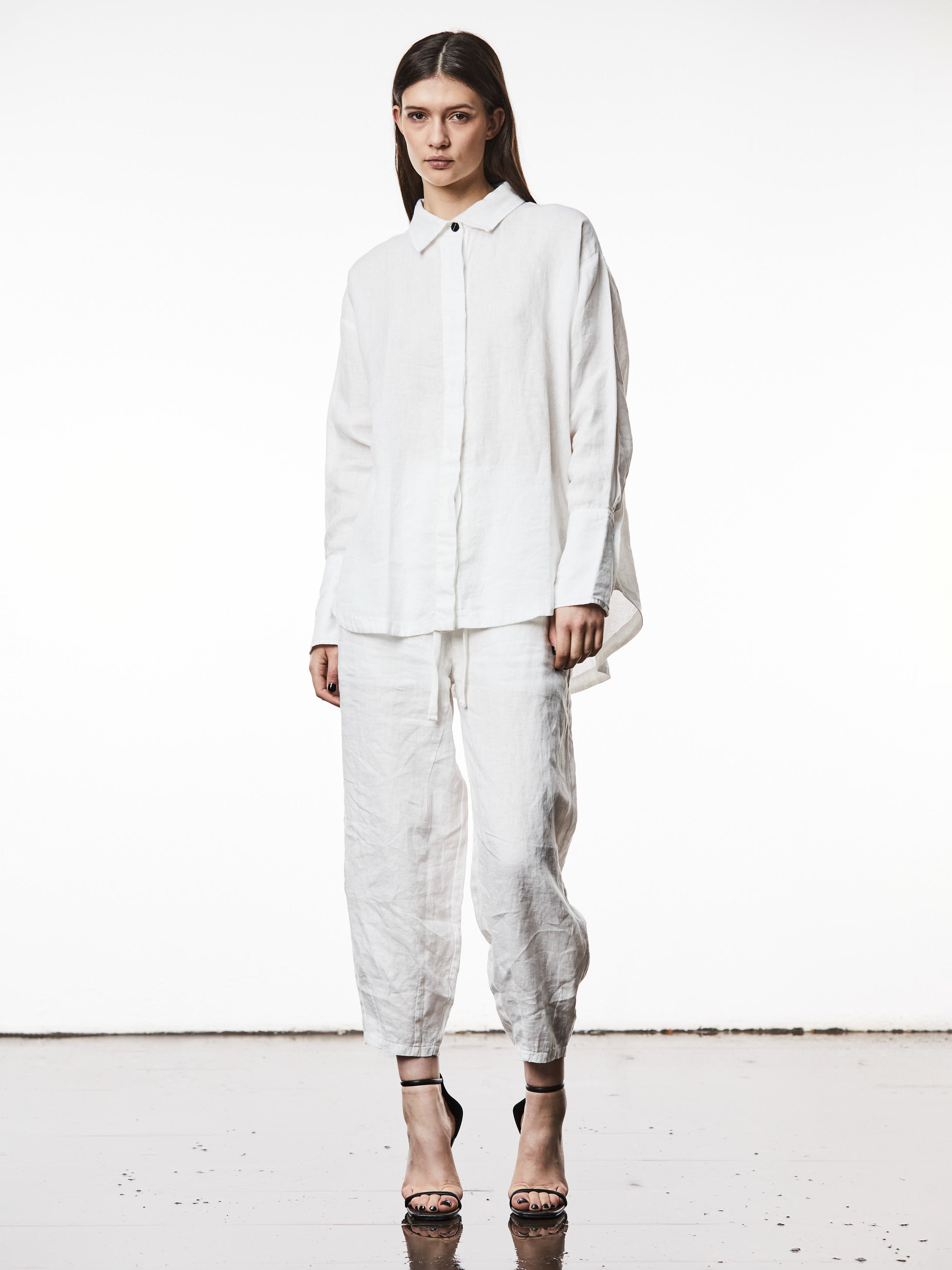 Woven Linen Trousers