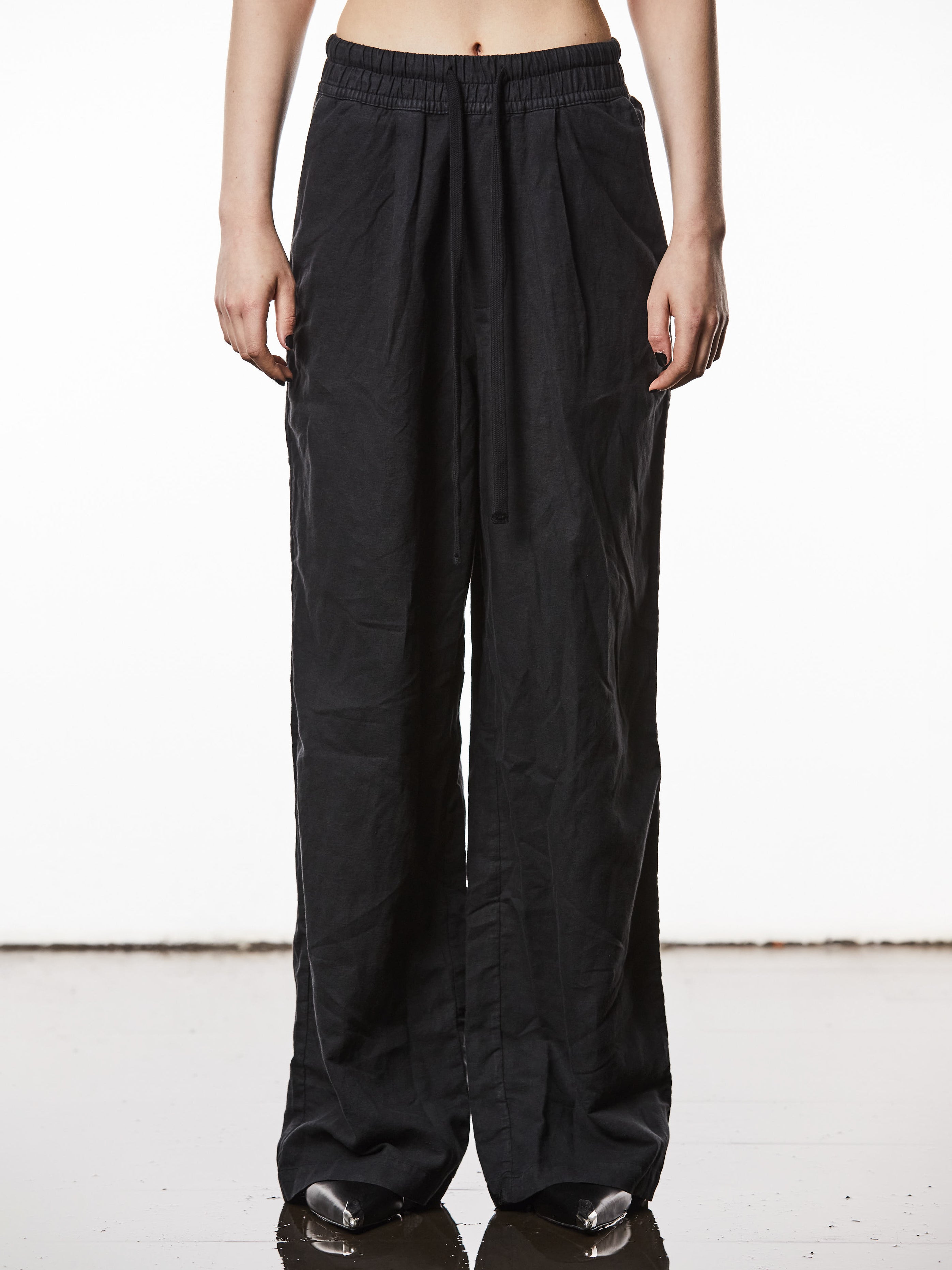 Wide-Leg Linen Trousers