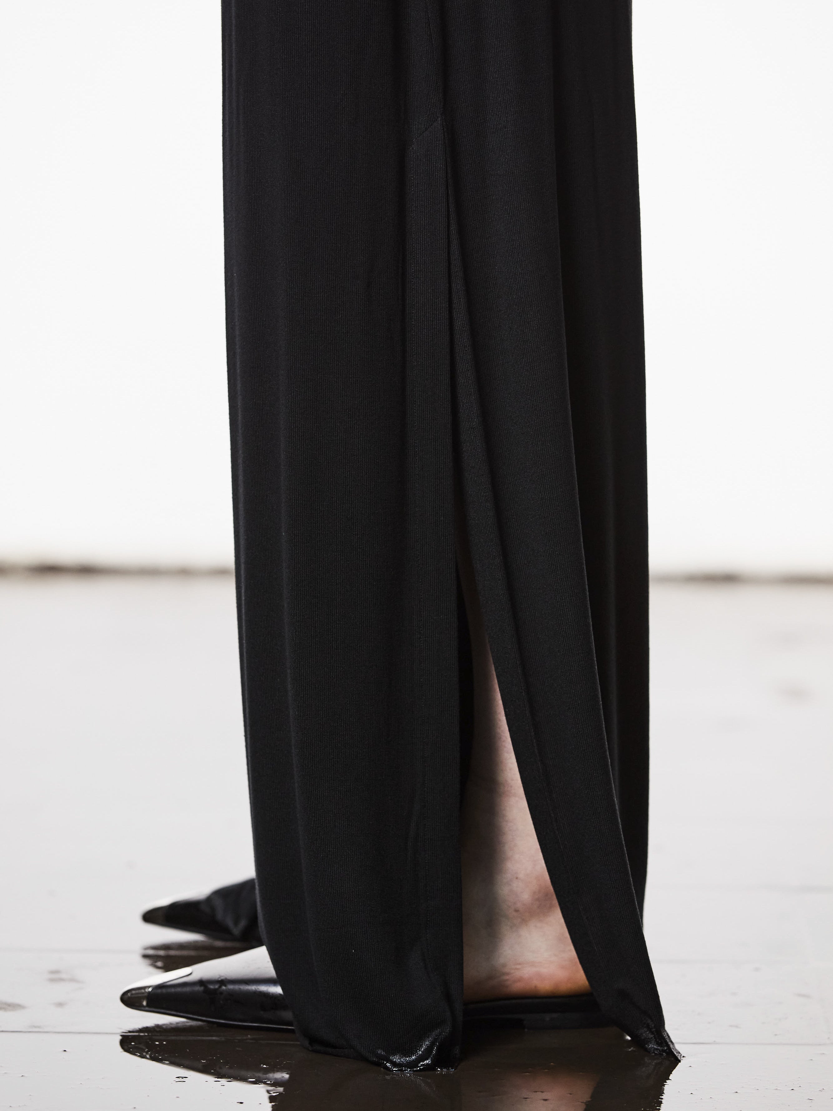 Semi-Transparent Wide-Leg Trousers