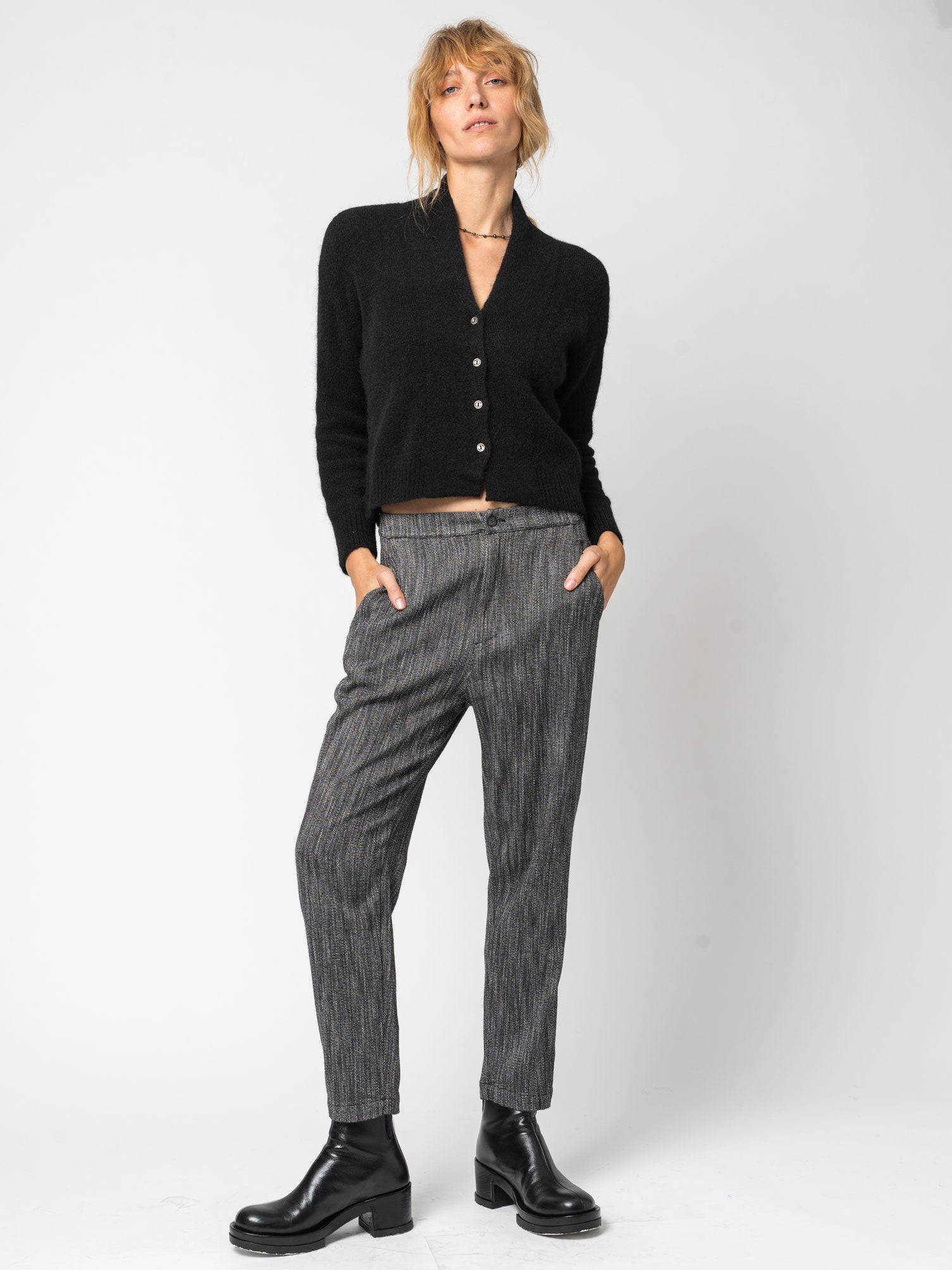 Alpaca and Wool Knit Cardigan - by TRANSIT