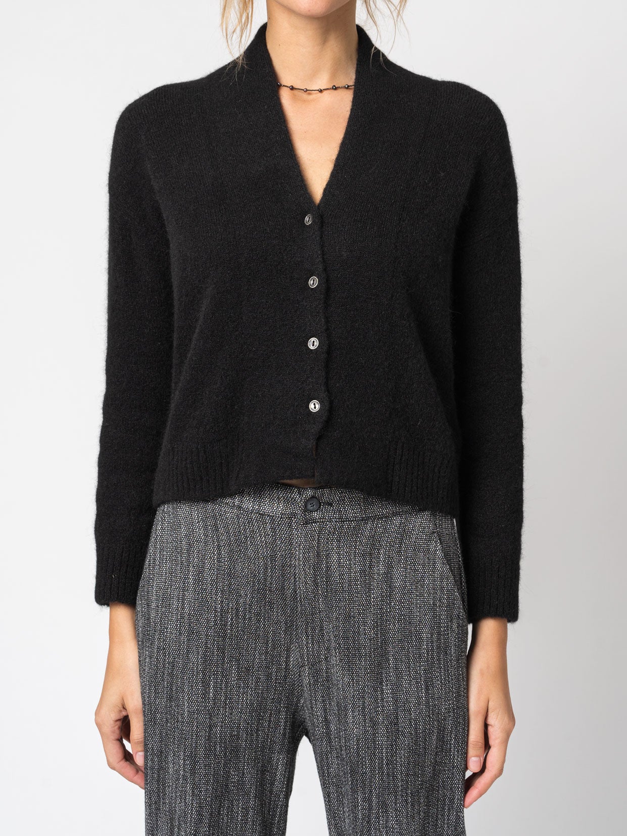 Alpaca and Wool Knit Cardigan - by TRANSIT