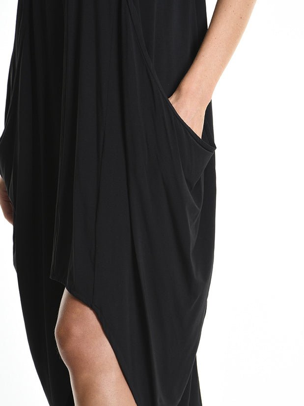 Asymmetric Dress with Side Pockets