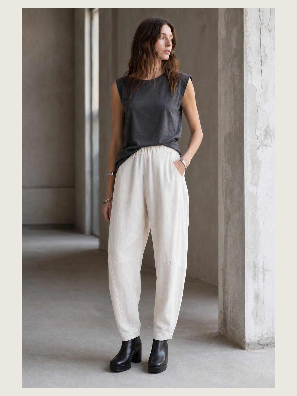Balloon High-Waist Trousers - by LA HAINE INSIDE US