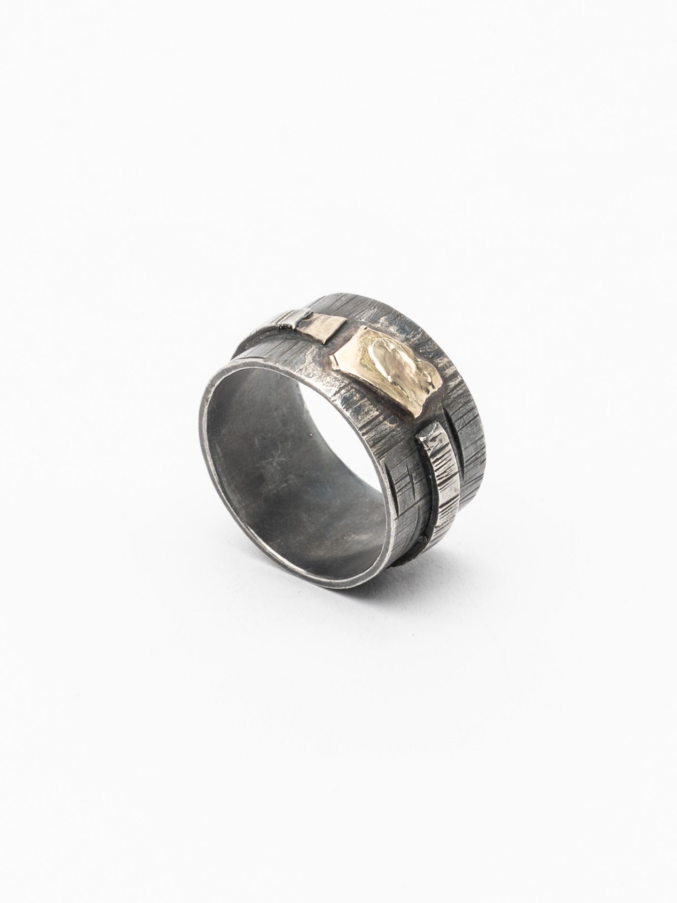 Band Ring with 18K Gold Detail - by CEDAR