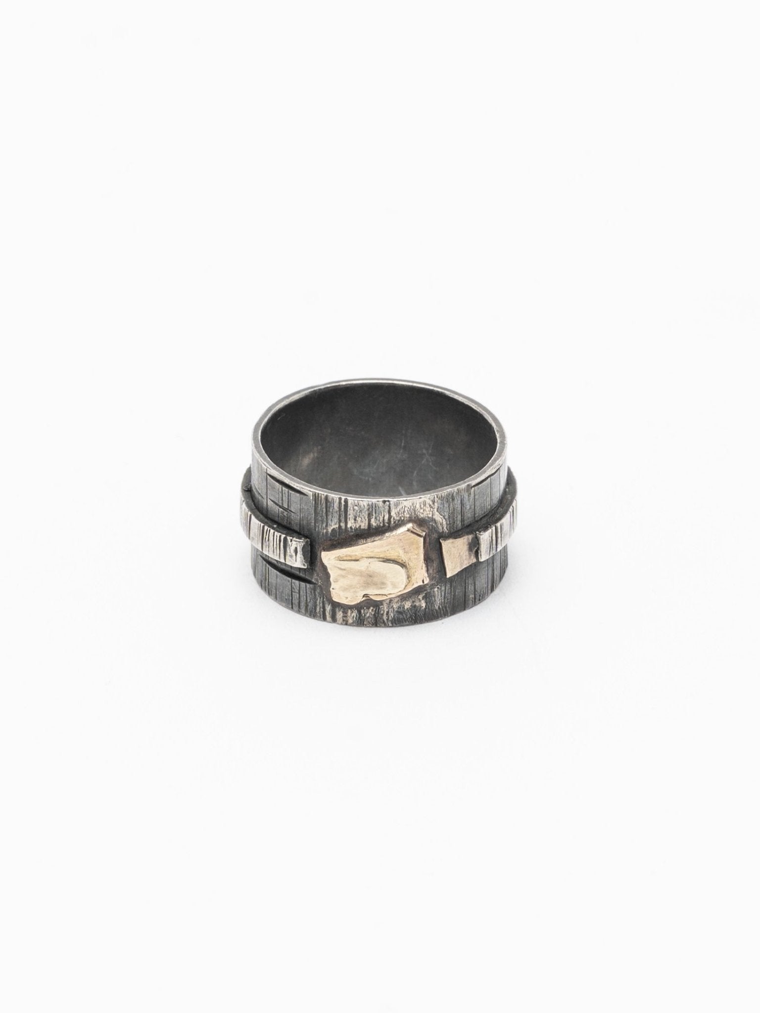 Band Ring with 18K Gold Detail - by CEDAR