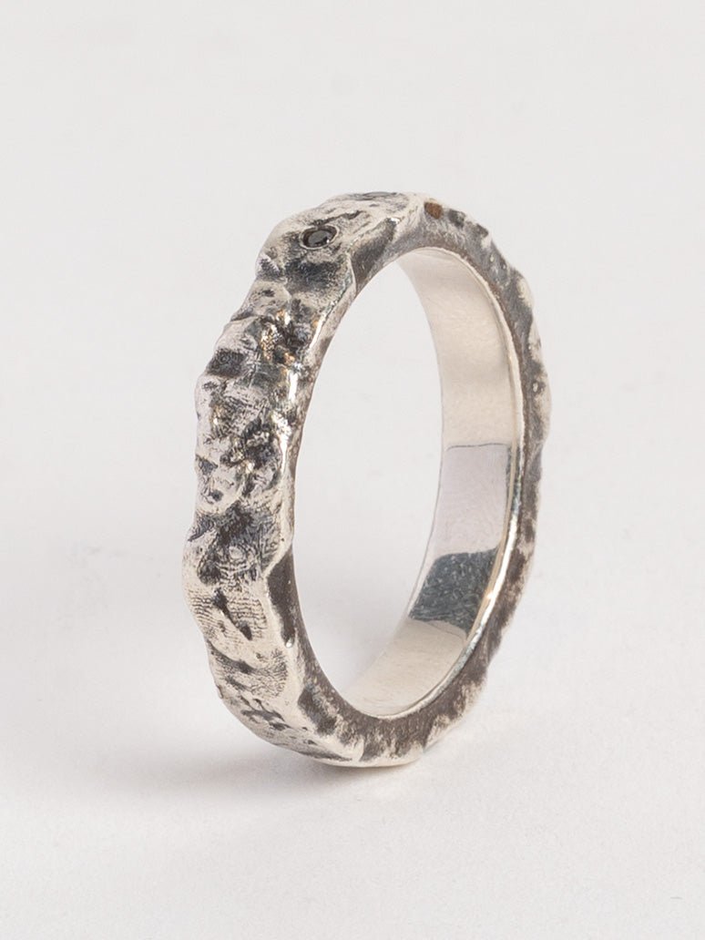 Band Ring with Diamond Accents - by AITO