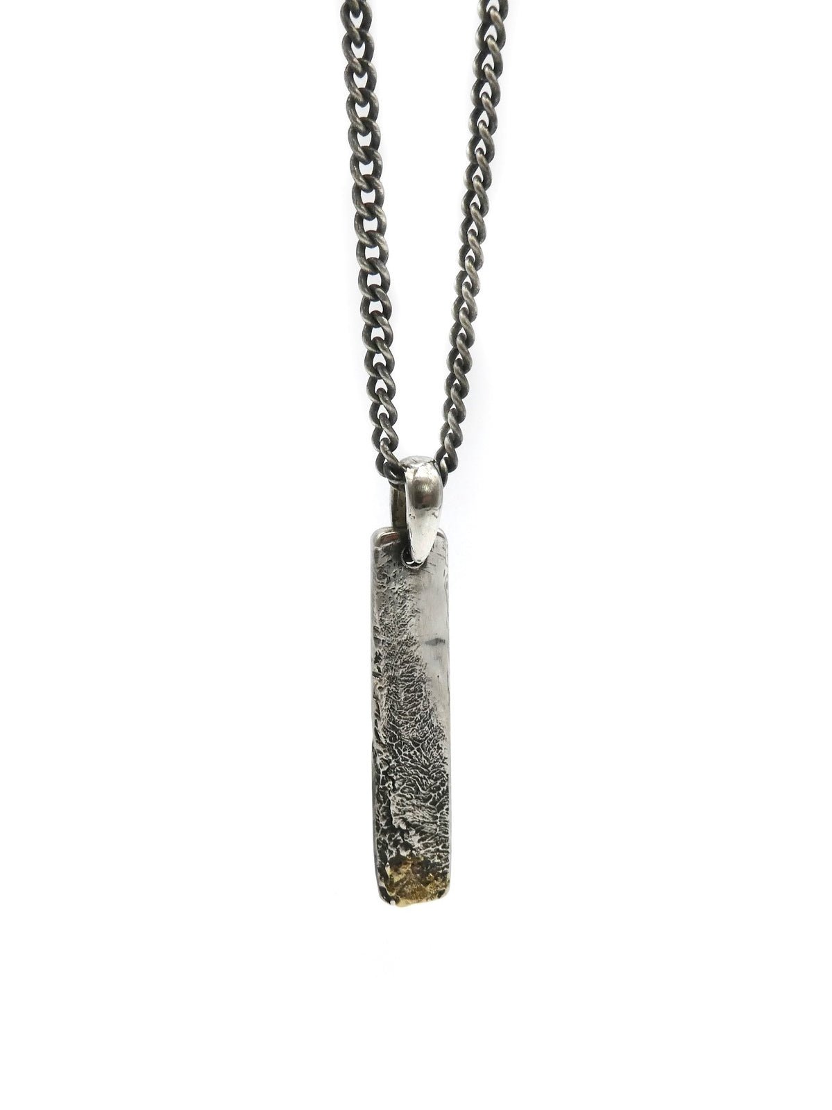 Bar Pendant Necklace with Gold Tip - by ENRI MARS