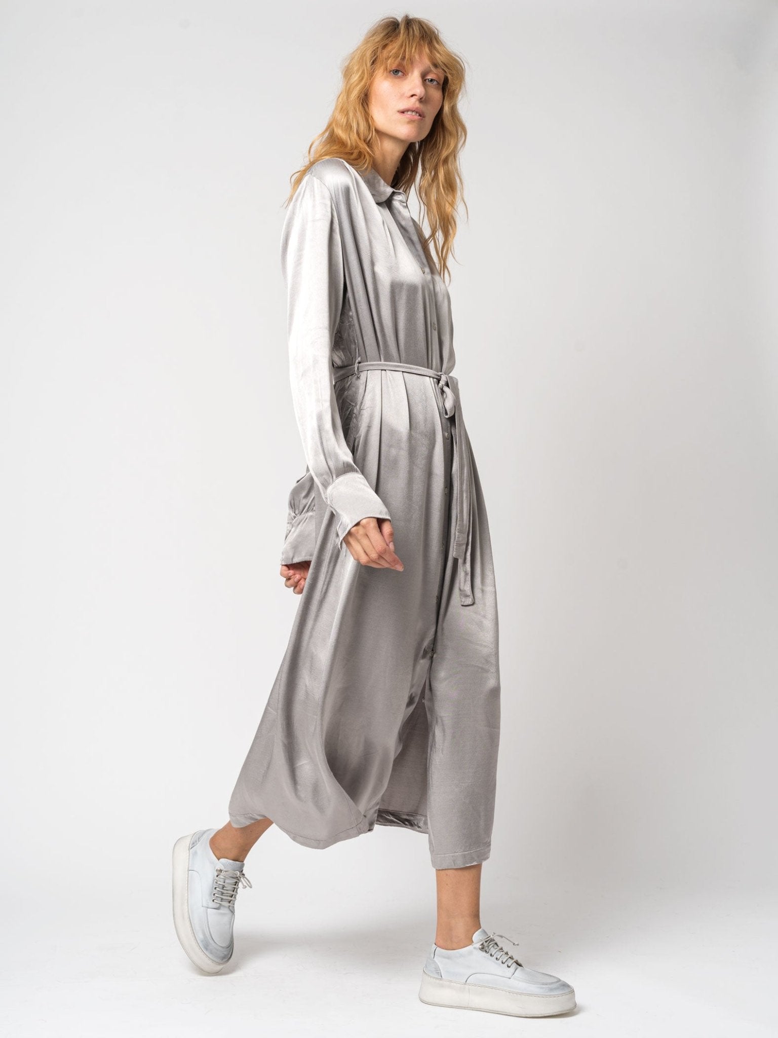 Belted Midi Dress - by TANDEM