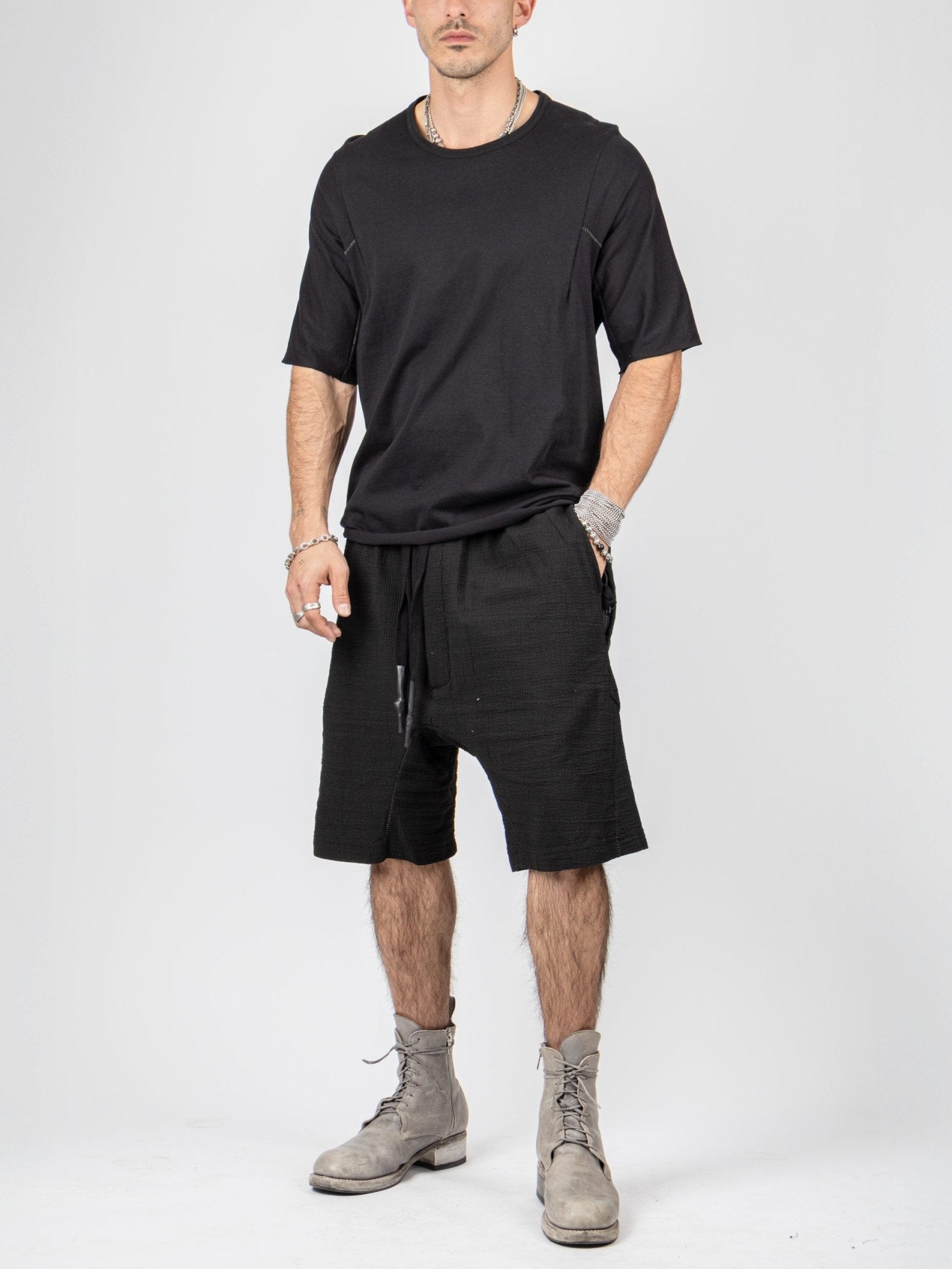 Bigshort Micro Ondes Organic Cotton Shorts — Black - by Isaac Sellam