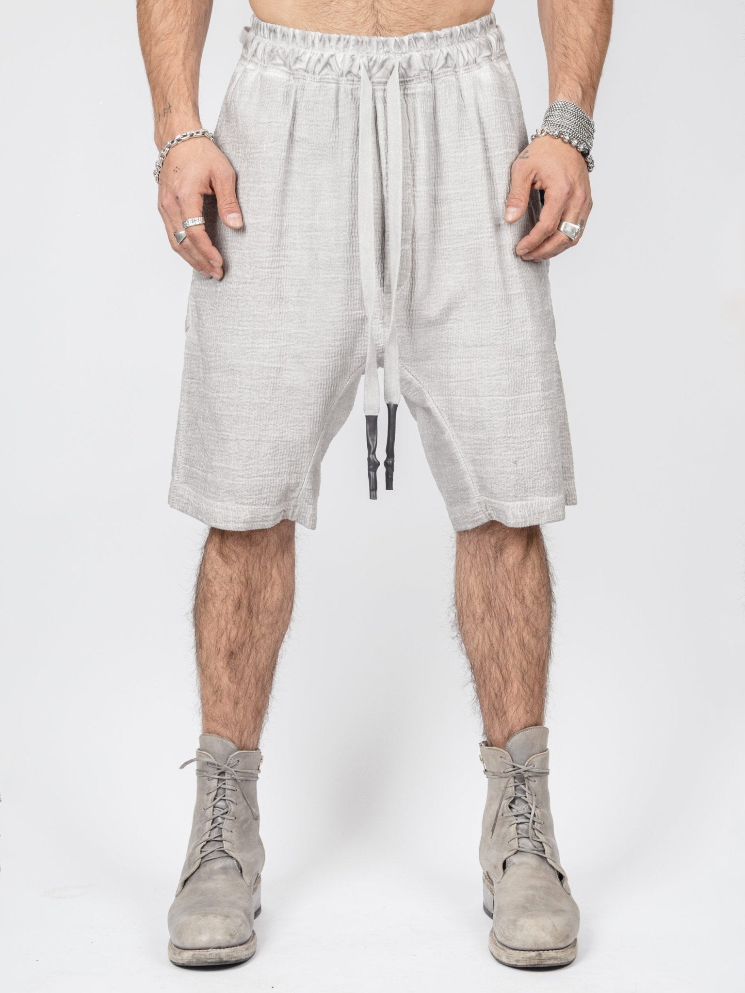 Bigshort Micro Ondes Organic Cotton Shorts — Silver - by Isaac Sellam