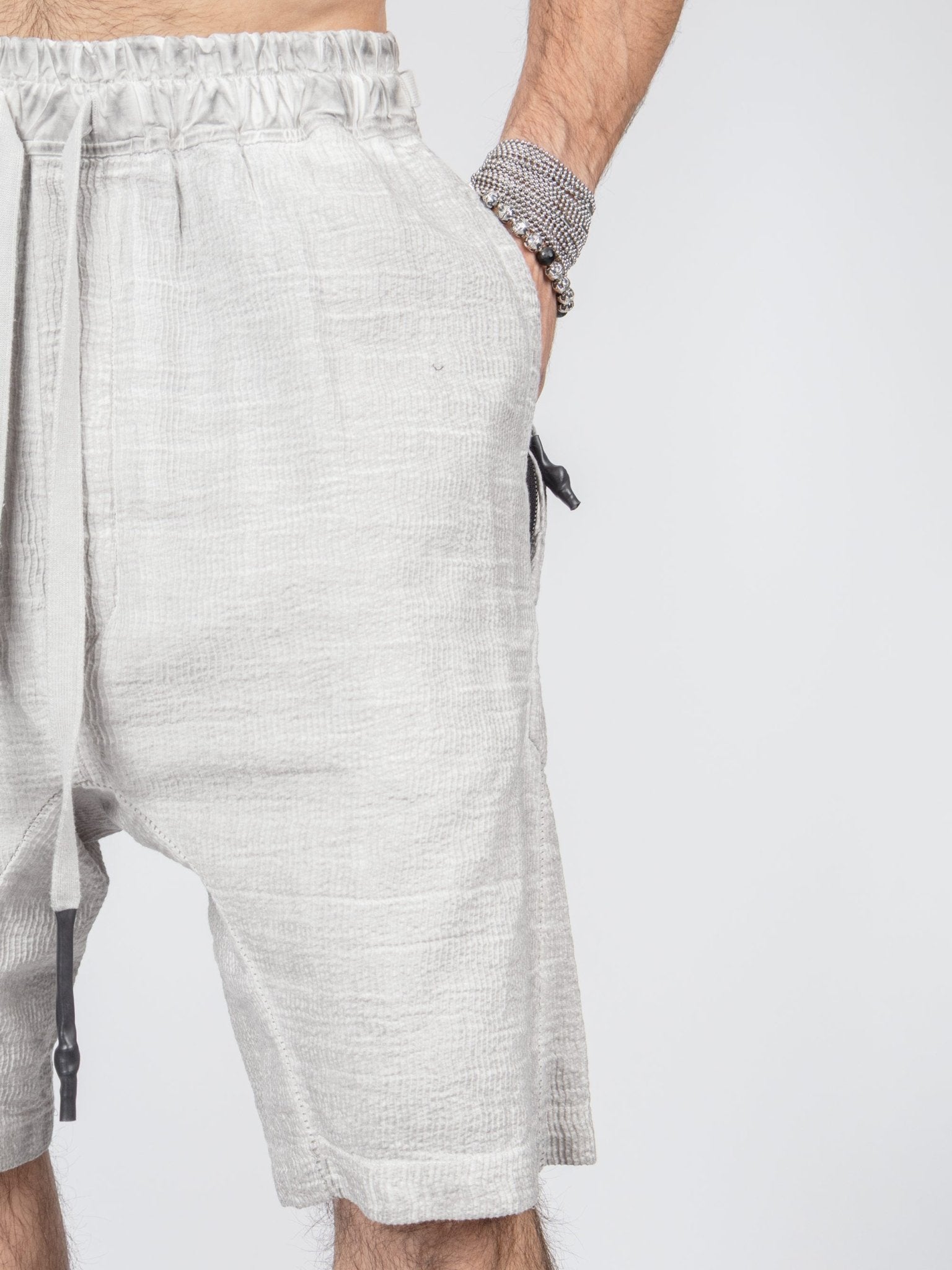 Bigshort Micro Ondes Organic Cotton Shorts — Silver - by Isaac Sellam