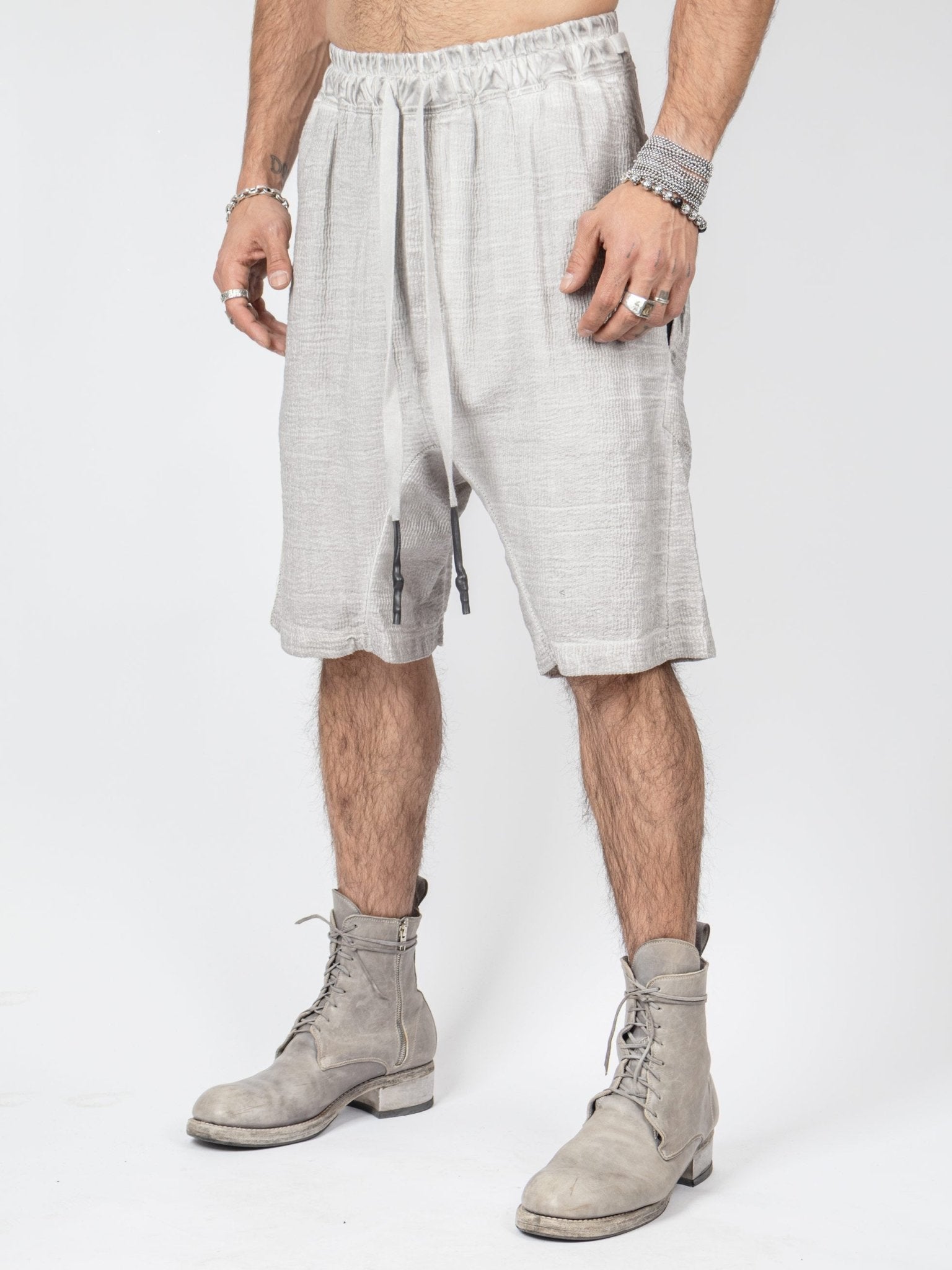Bigshort Micro Ondes Organic Cotton Shorts — Silver - by Isaac Sellam