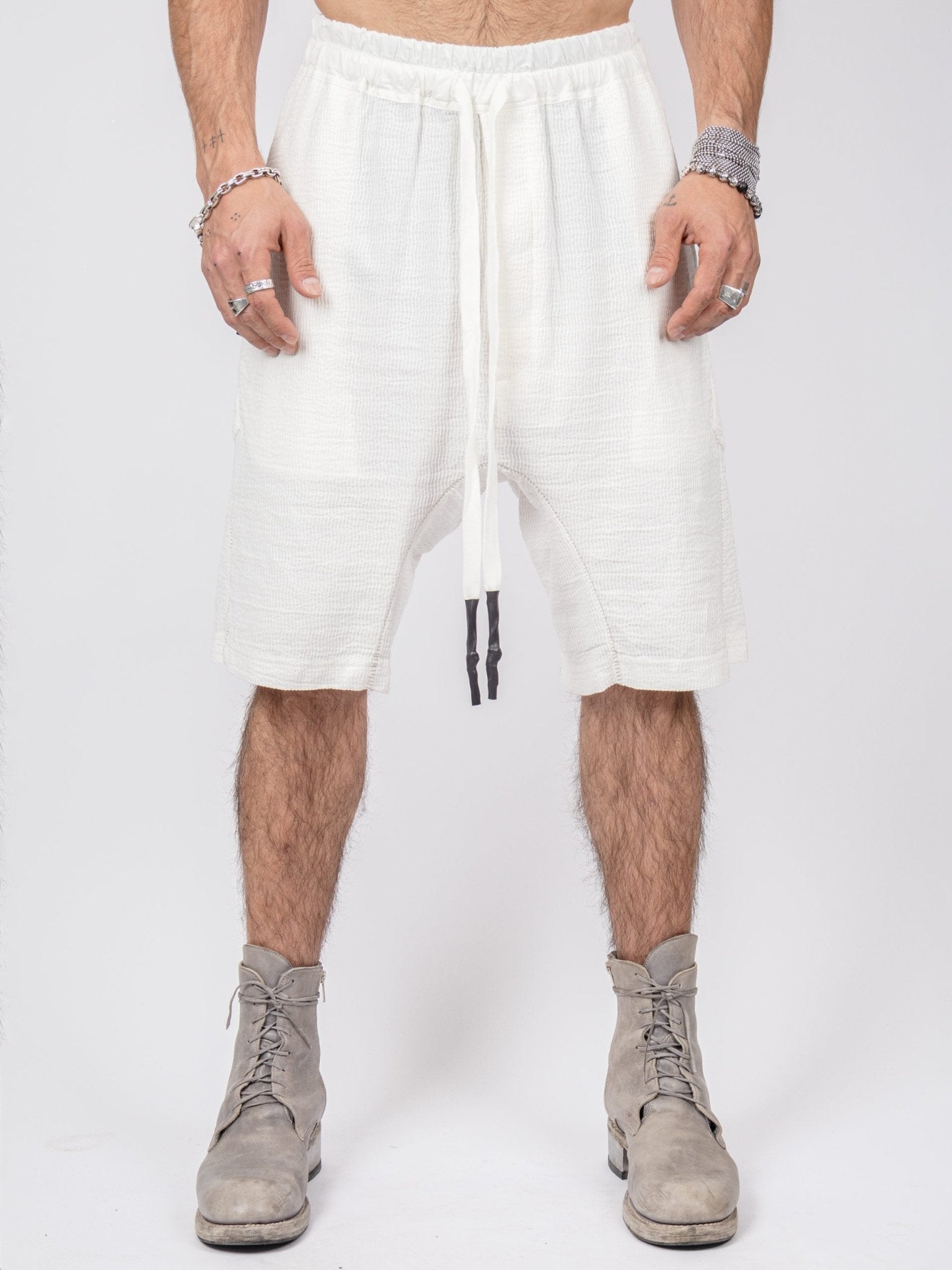Bigshort Micro Ondes Organic Cotton Shorts — White - by Isaac Sellam