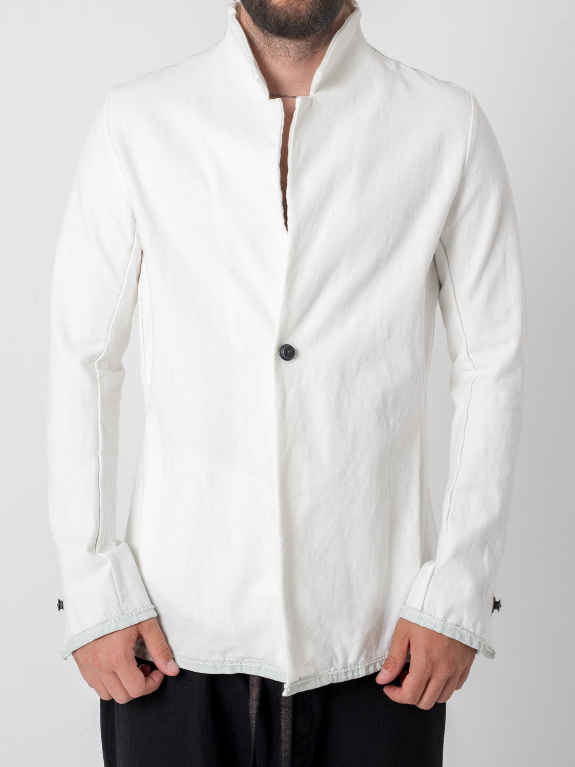 Blazer with Leather Back Detail - by ISAAC SELLAM