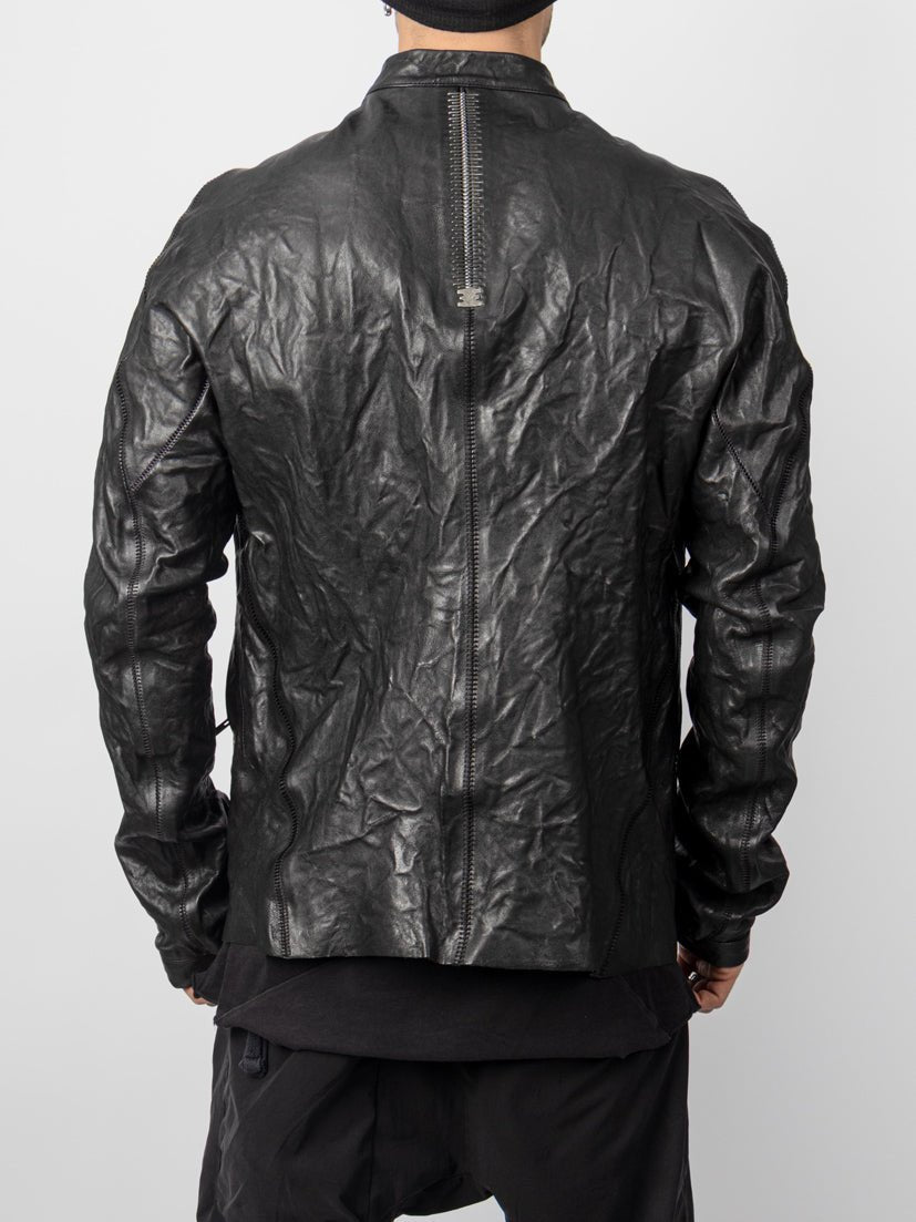 Body - Moulded Leather Biker with Spine Detail - by ISAAC SELLAM