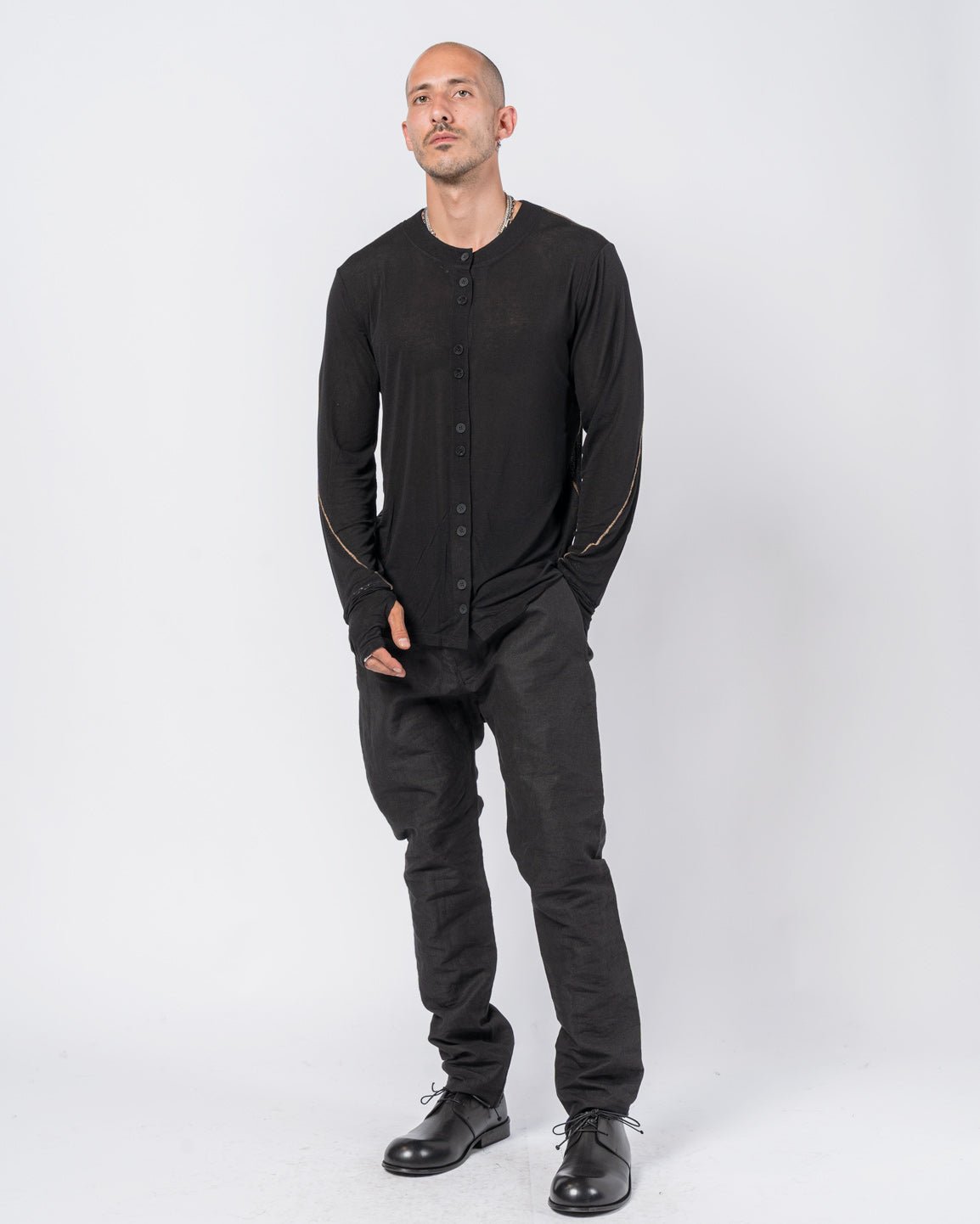 Button - Up Long Sleeve T-Shirt - by NOSTRA SANTISSIMA
