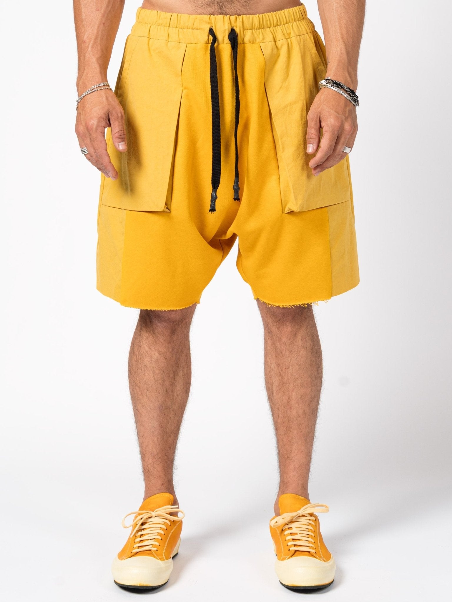 Cargo Shorts with Raw Hem - by 139DEC