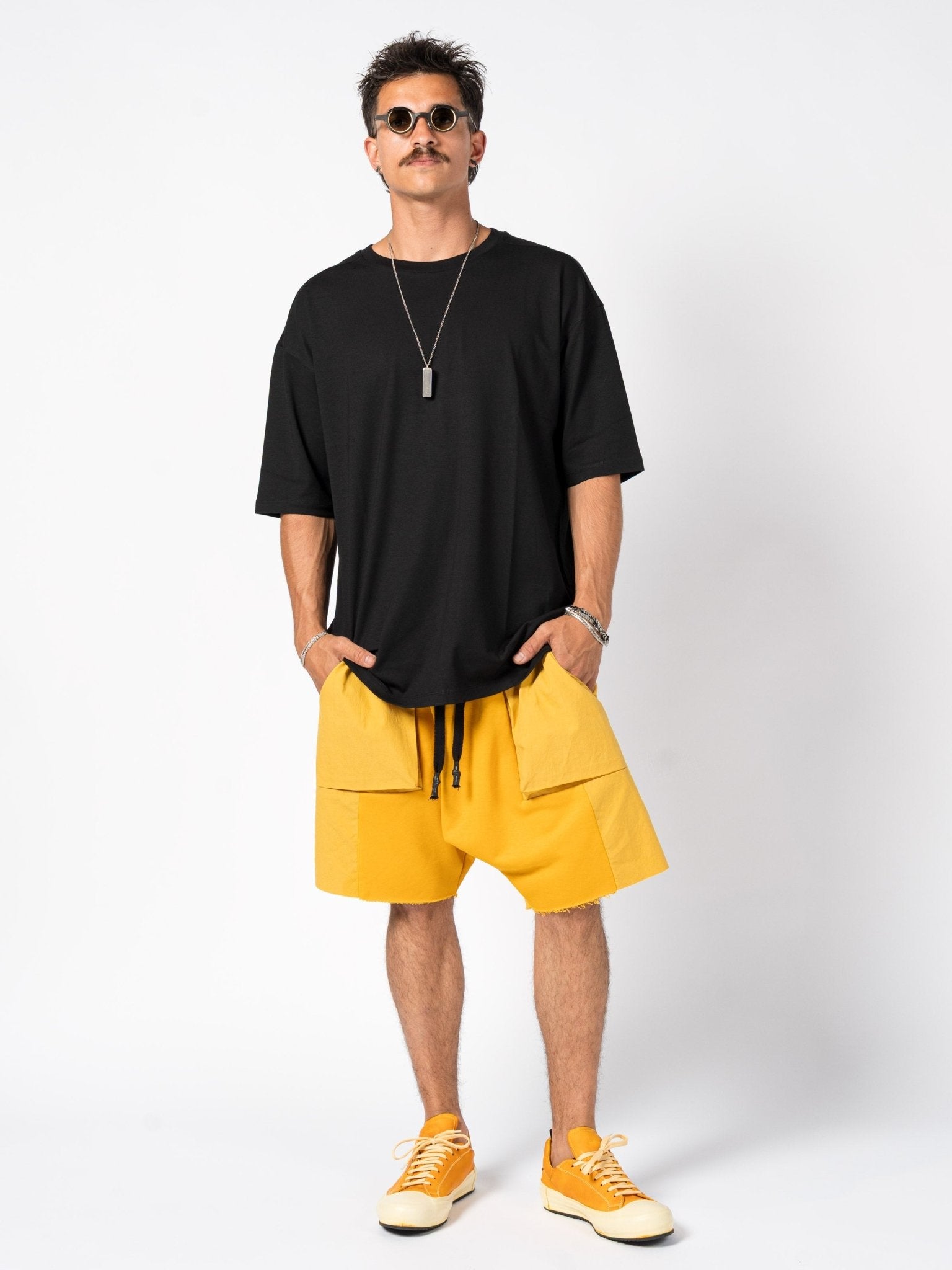 Cargo Shorts with Raw Hem - by 139DEC