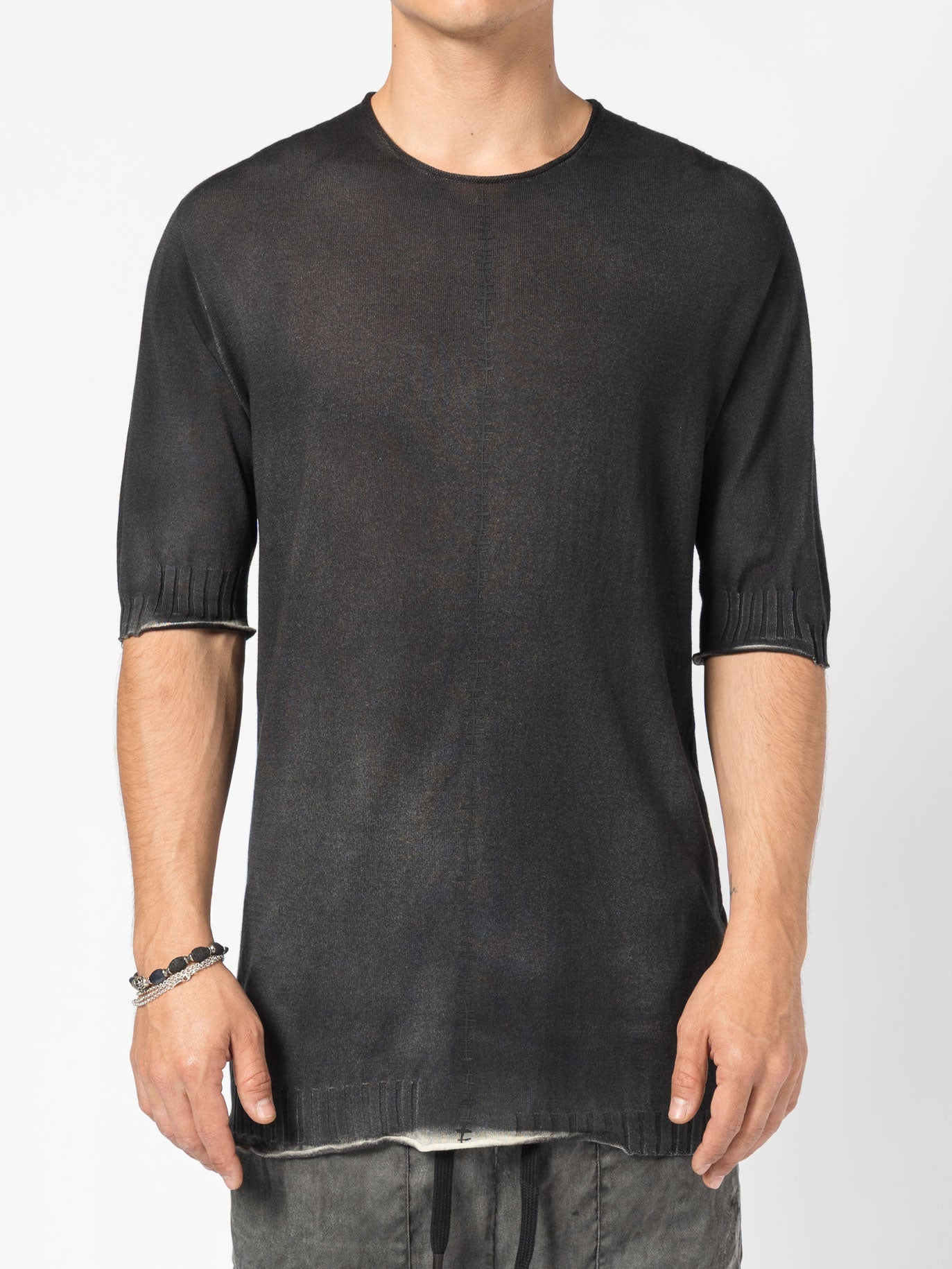 Center Stitch Knit Tee - by MD75