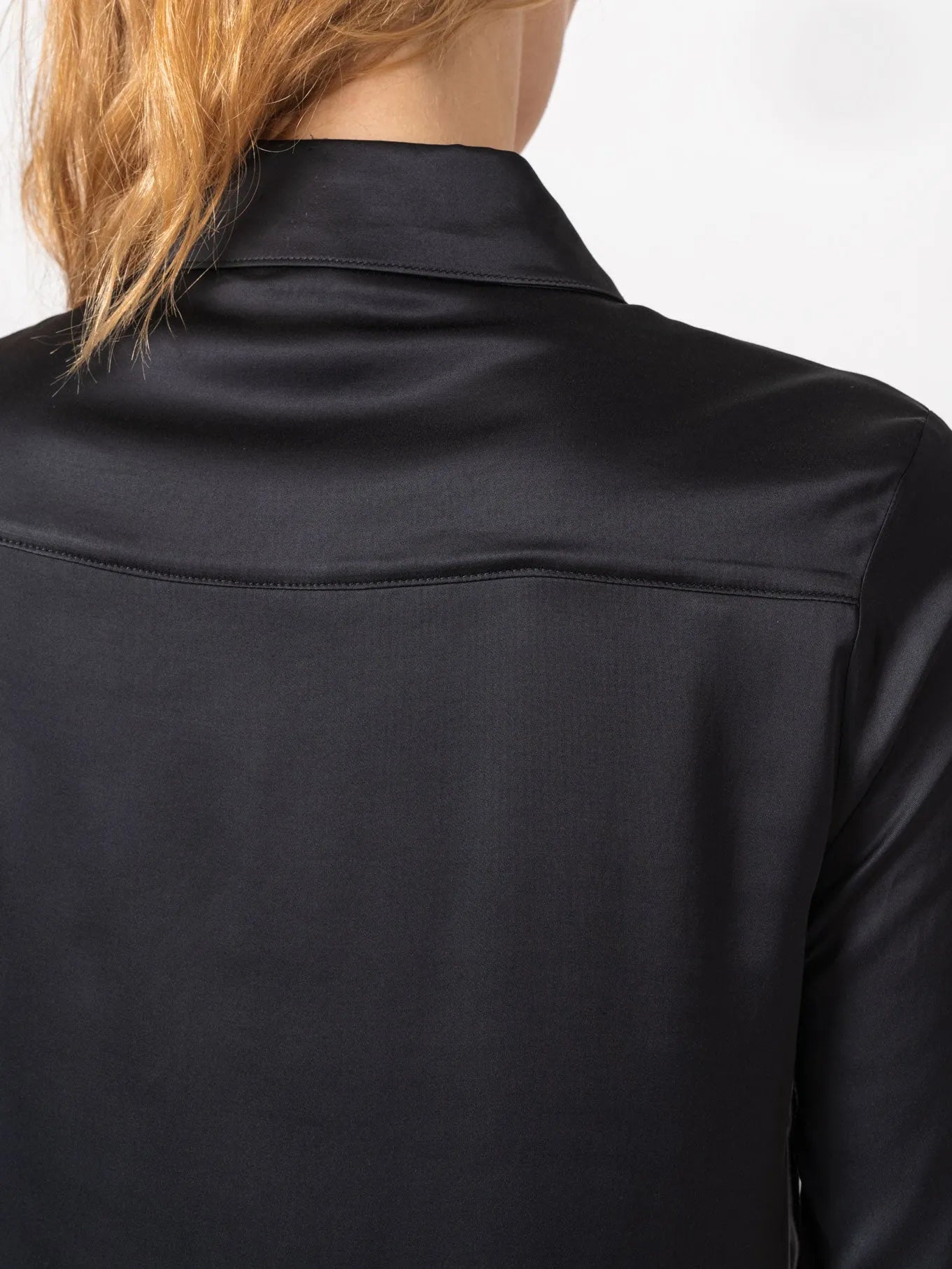 Collared Long - Sleeve Shirt with Tie Detail - by NOSTRA SANTISSIMA