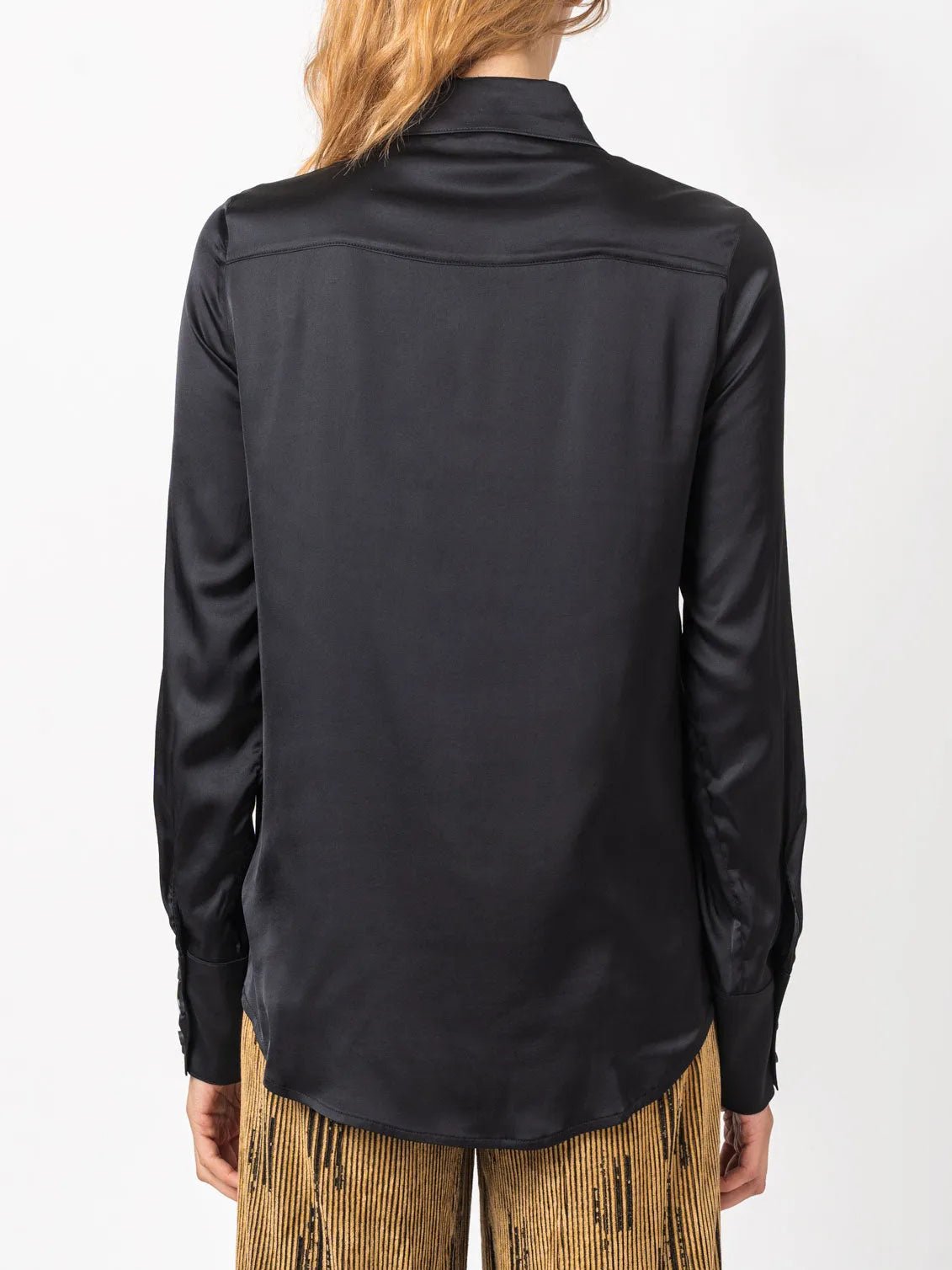 Collared Long - Sleeve Shirt with Tie Detail - by NOSTRA SANTISSIMA