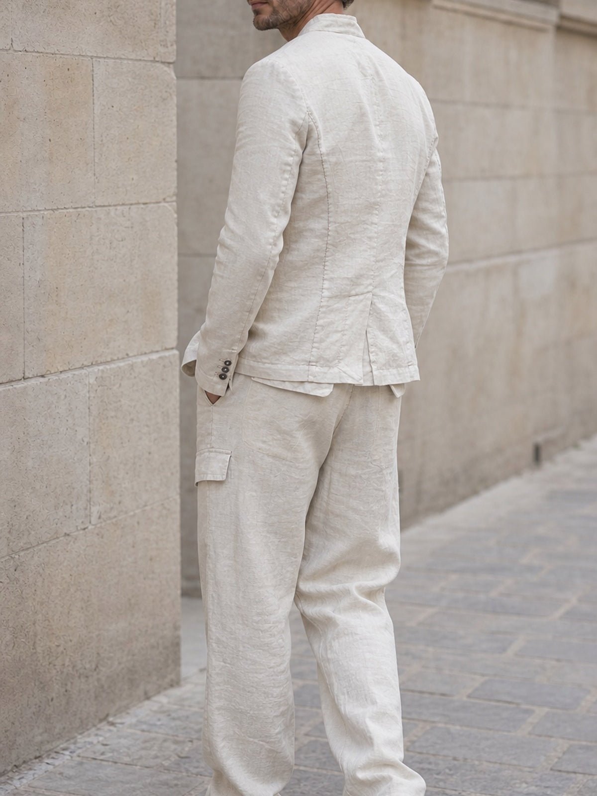 Collarless Structured Jacket - by MASNADA
