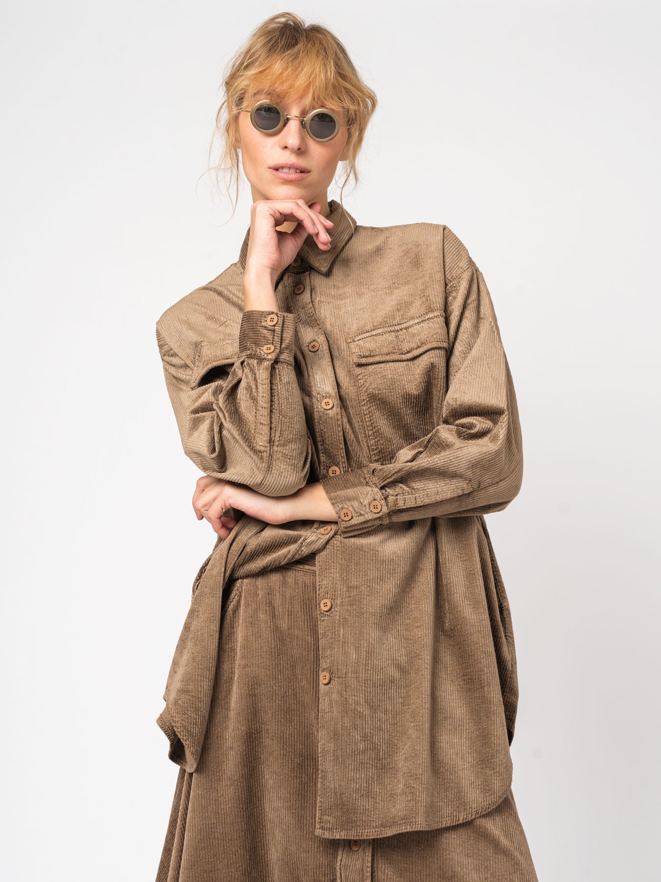 Corduroy long shirt - by TRANSIT