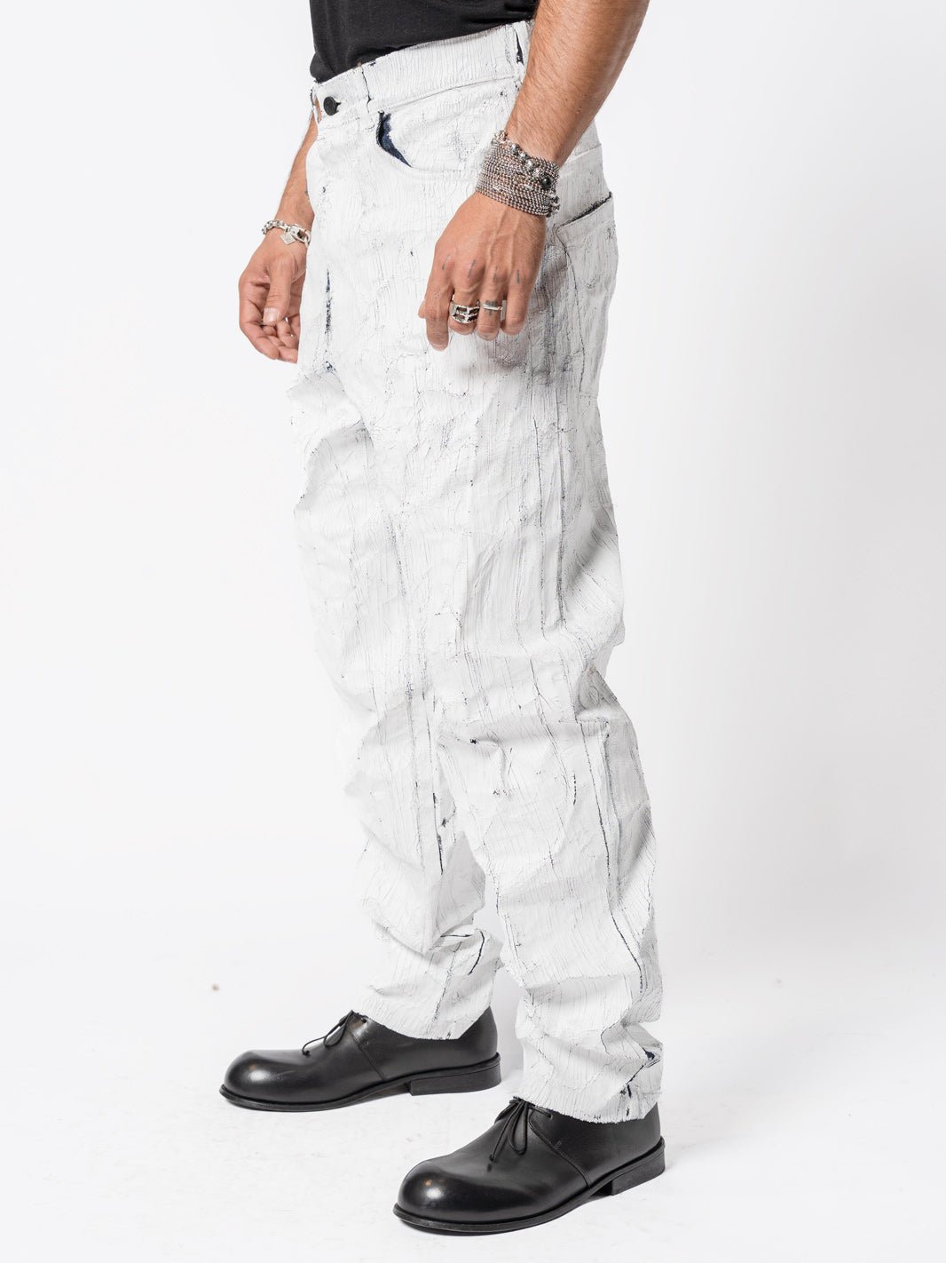 Cracked - Effect Paint Jeans - by NOSTRA SANTISSIMA