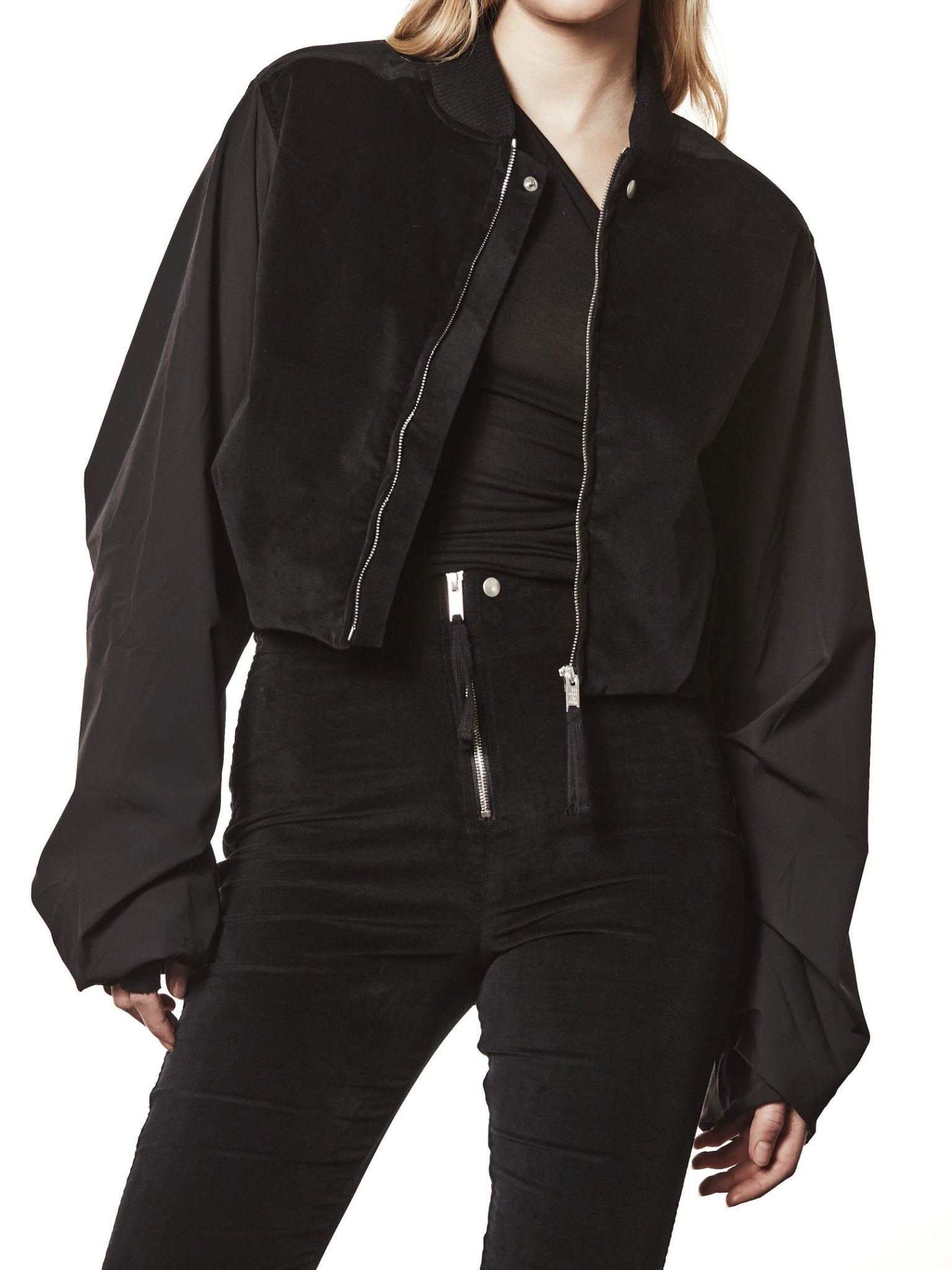 Cropped Bomber Jacket - by THOM KROM