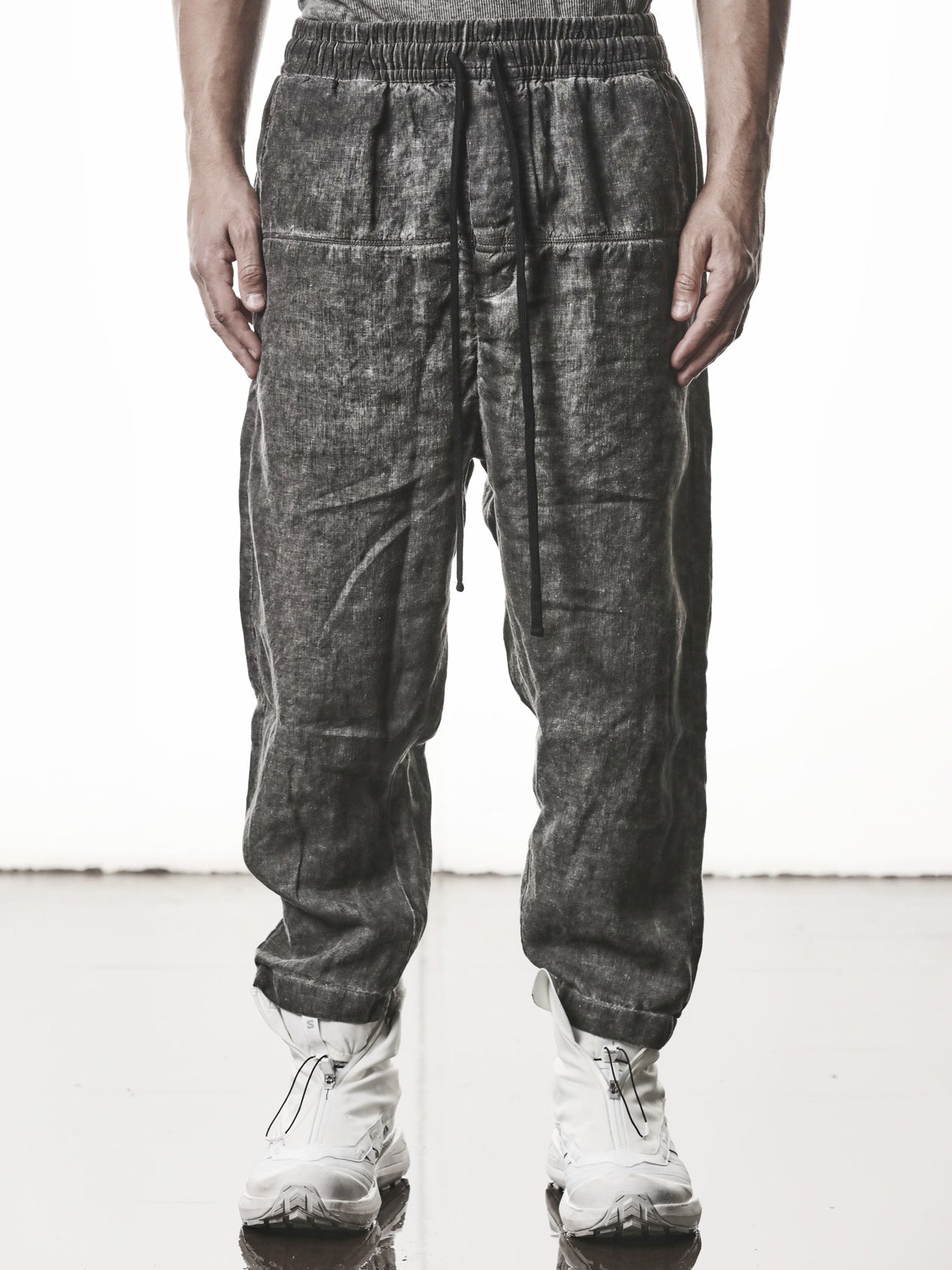 Cropped Linen Trousers - by THOM KROM