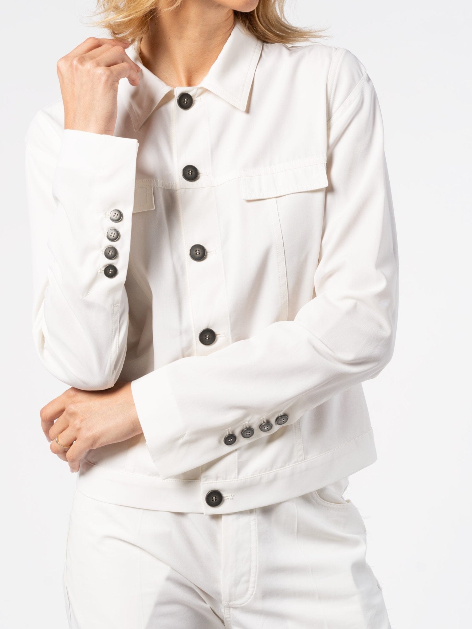 Cropped Structured Jacket - by SAPIO