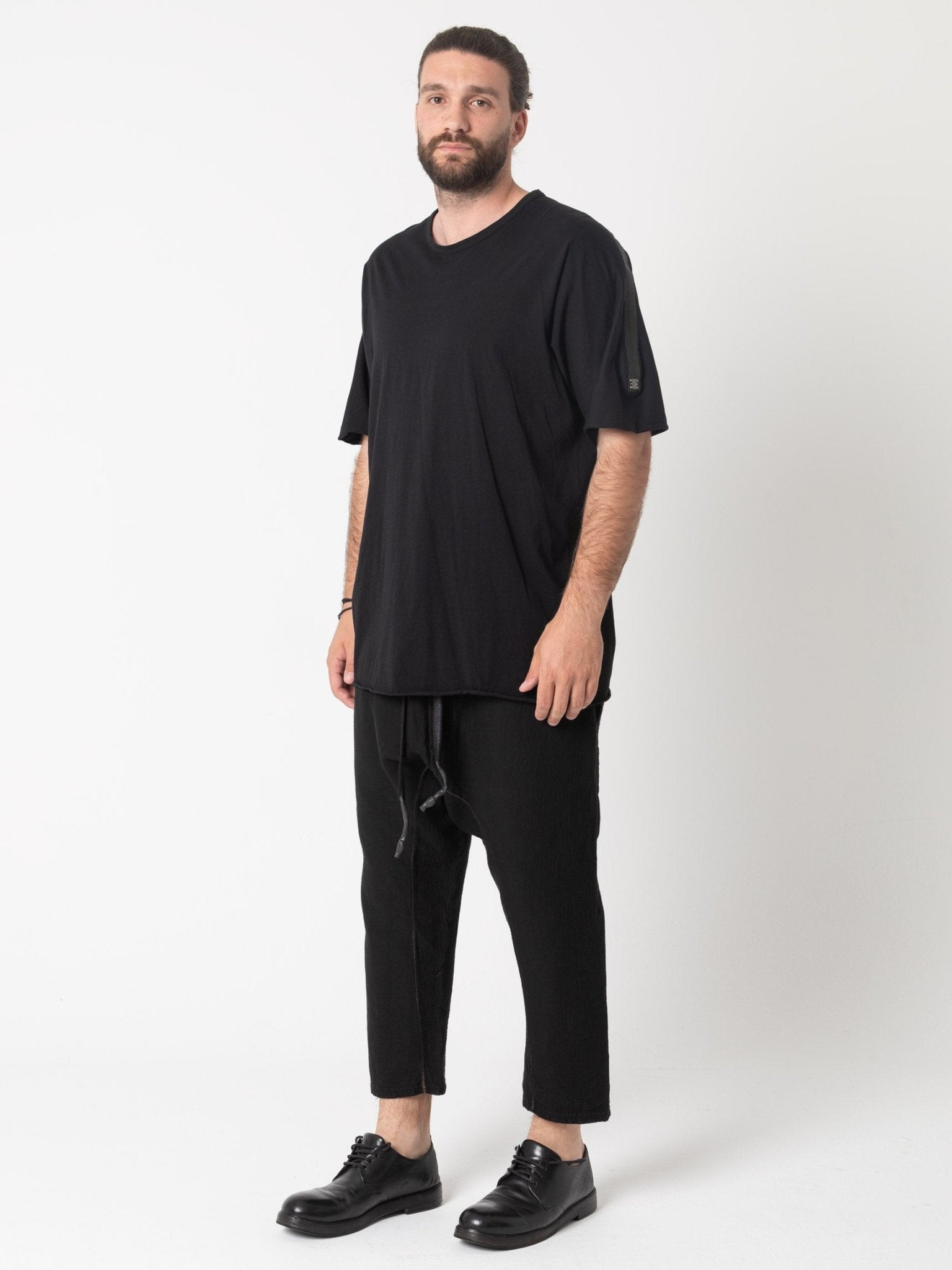 Cropped Textured Pants - by ISAAC SELLAM