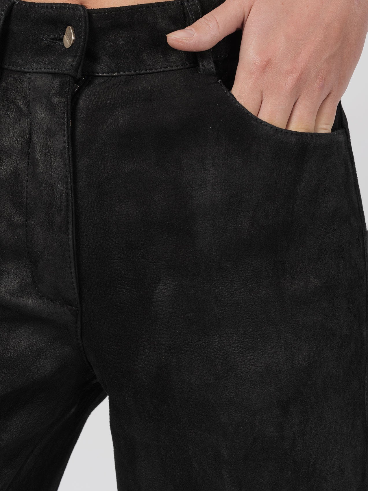 Cropped Wide - Leg Leather Pants - by DANIELE BASTA