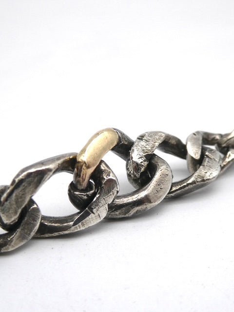 Curb Chain Bracelet with Gold Accent - by ENRI MARS