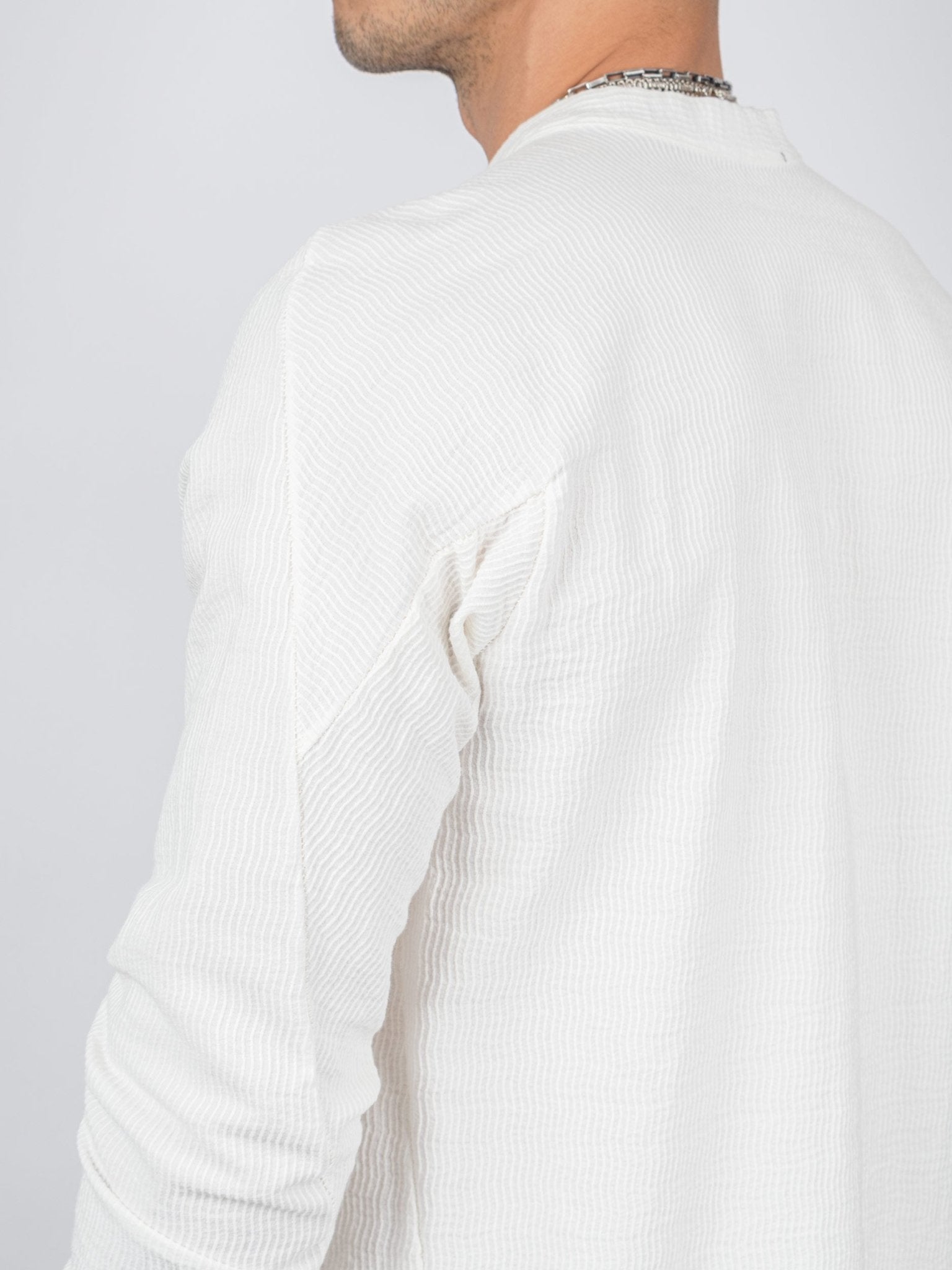 Dandy Micro Ondes Organic Cotton Overshirt — White - by Isaac Sellam
