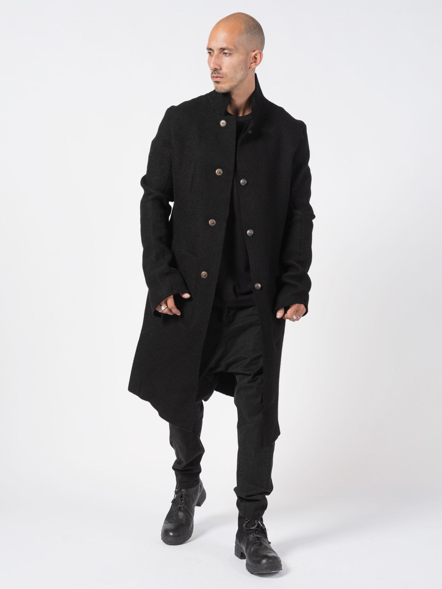 Deglingue Long Wool Coat - by ISAAC SELLAM
