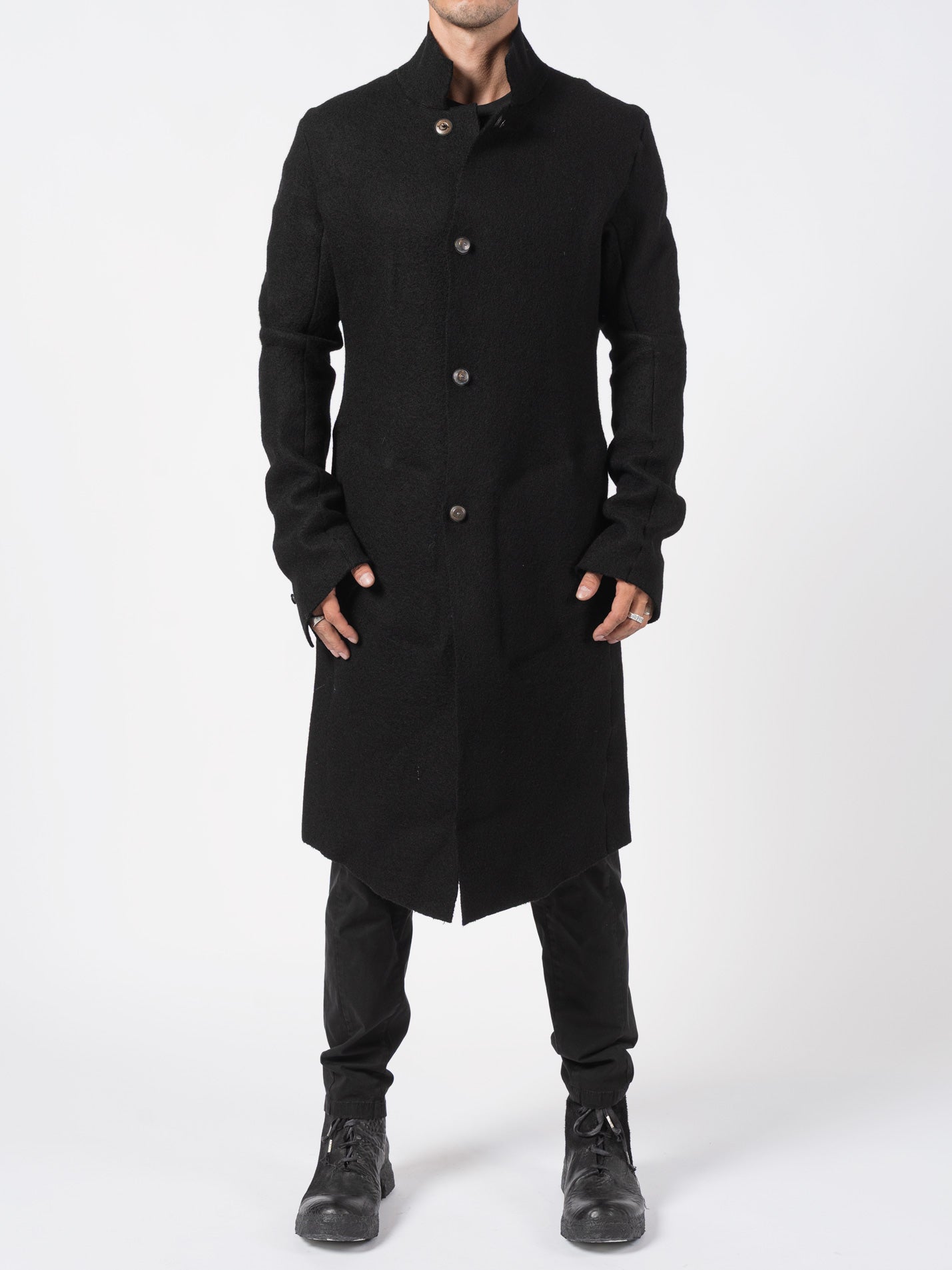 Deglingue Long Wool Coat - by ISAAC SELLAM