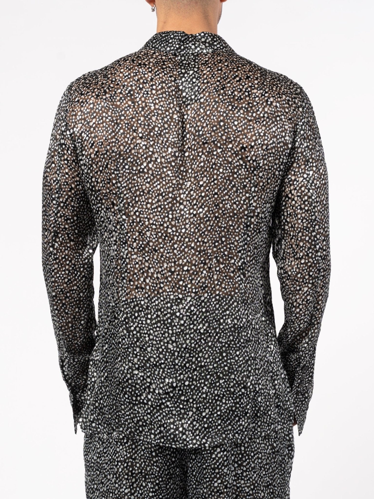 Devoré Lentigginoso Shirt - Italian semi-sheer tailoring by SAPIO