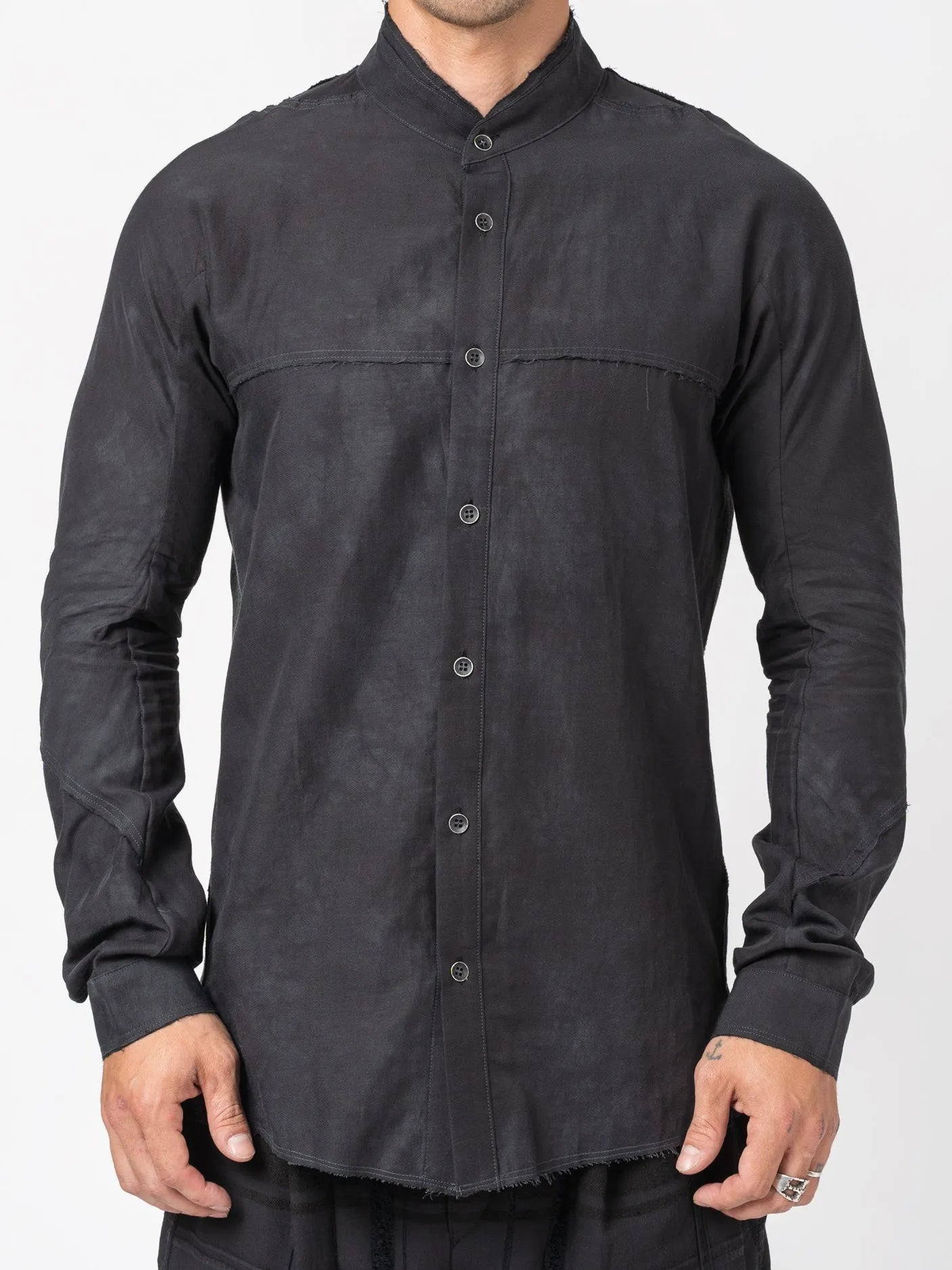 D.HYGEN Crack Random Stripe Jacquard Shirt - by D.HYGEN