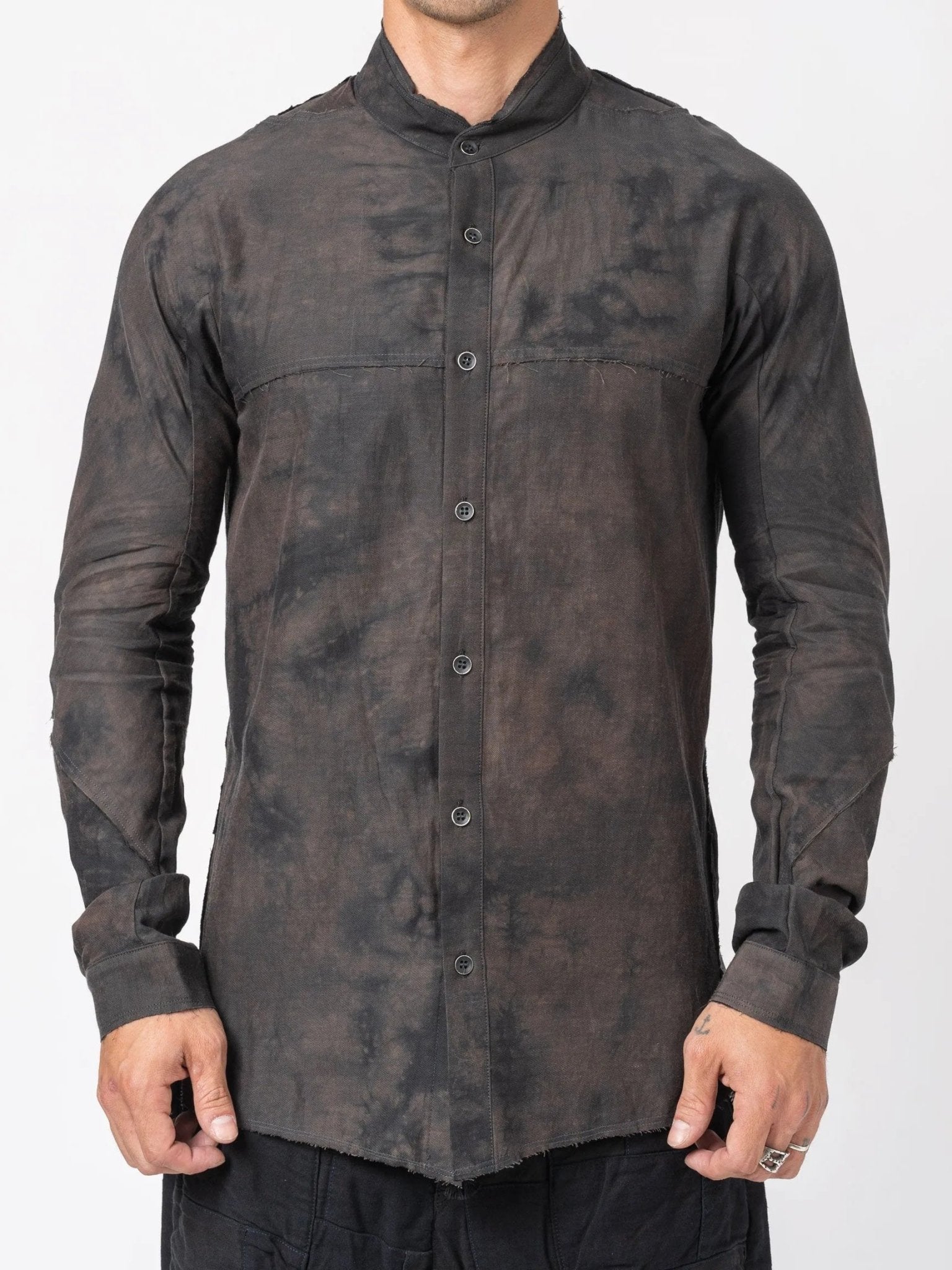 D.HYGEN Crack Random Stripe Jacquard Shirt - by D.HYGEN