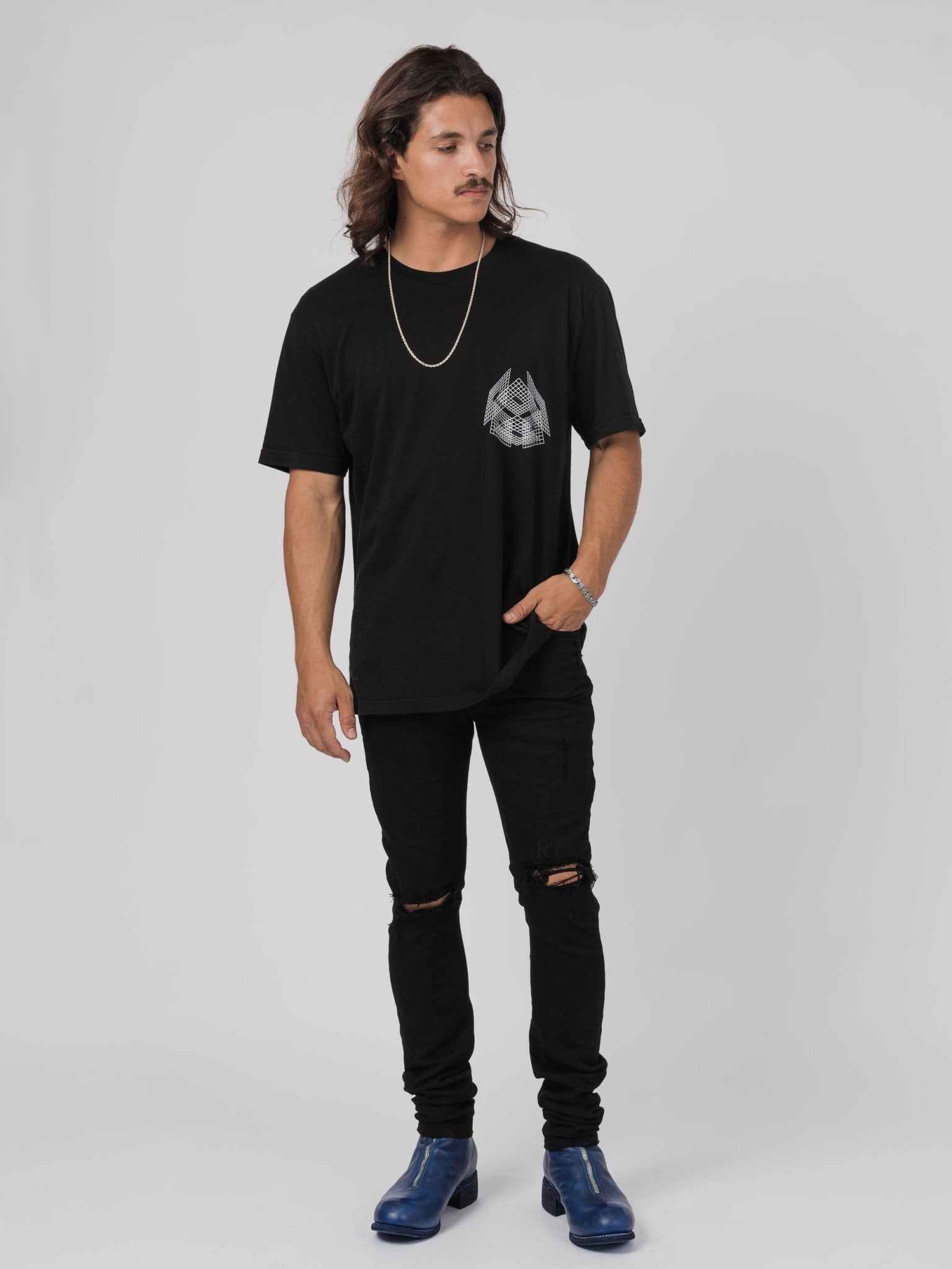 Distressed Skinny Stretch Denim Jeans - by RTA
