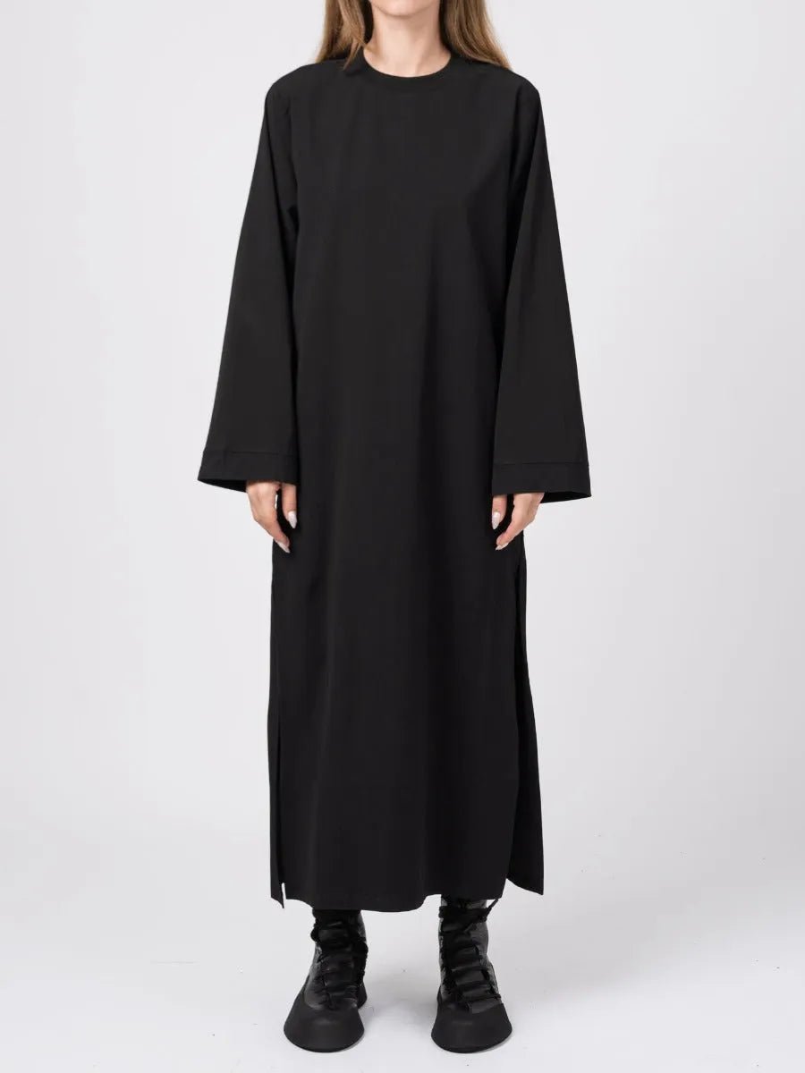 dresses with slits on the side Ruched Side Slit Maxi Dress in Red