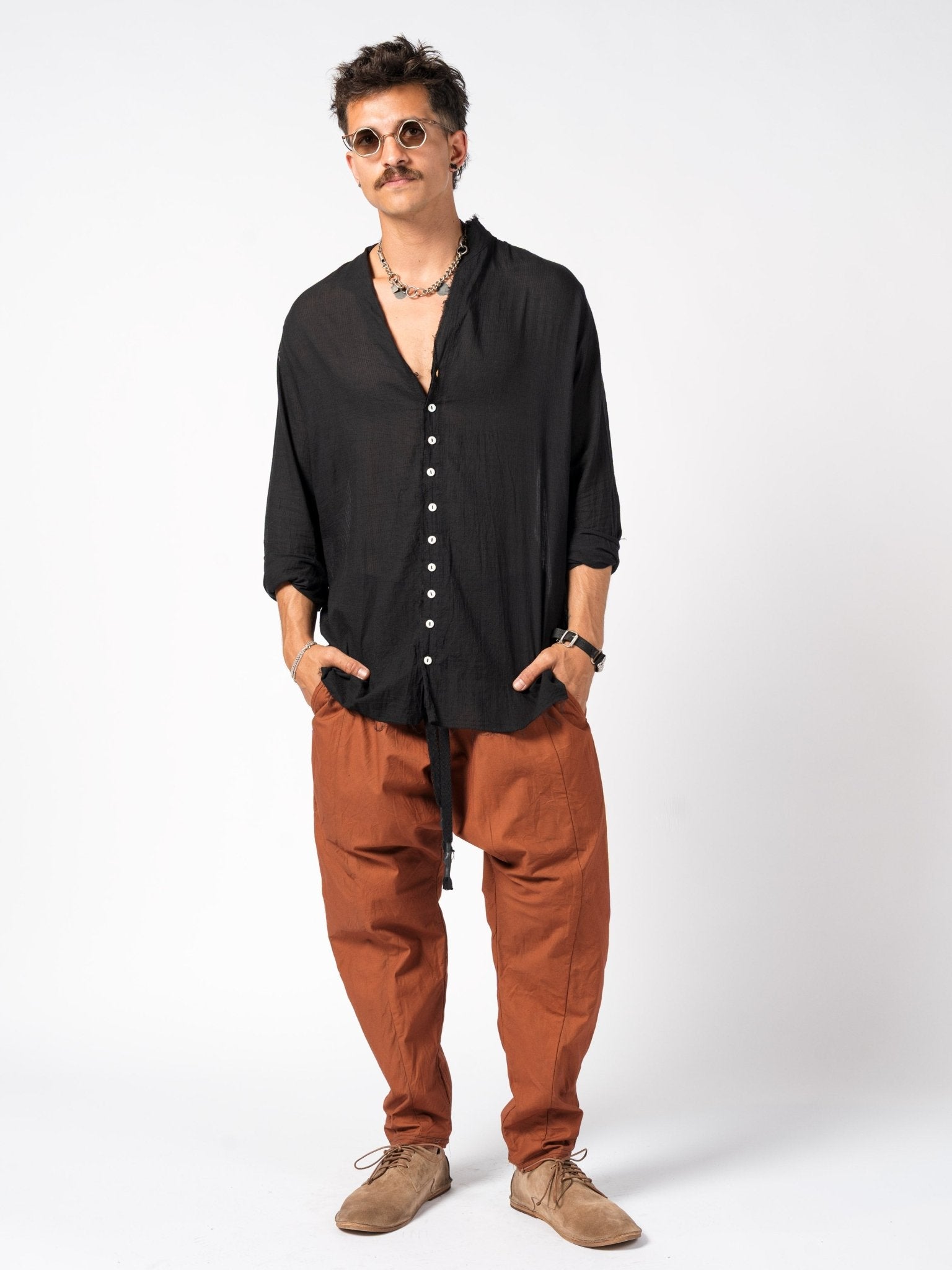 Drop - Crotch Cotton Pants - by 139DEC