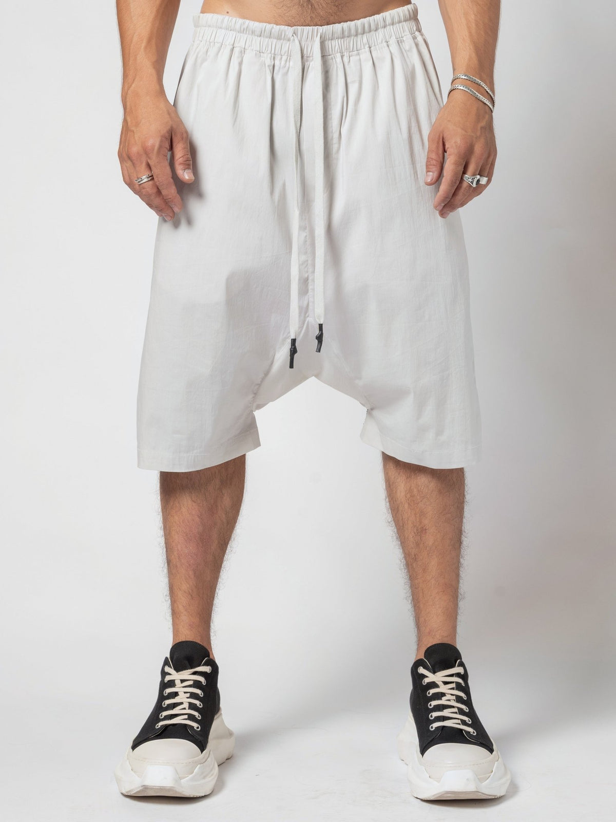 Drop-Crotch Cotton Shorts - by AITO