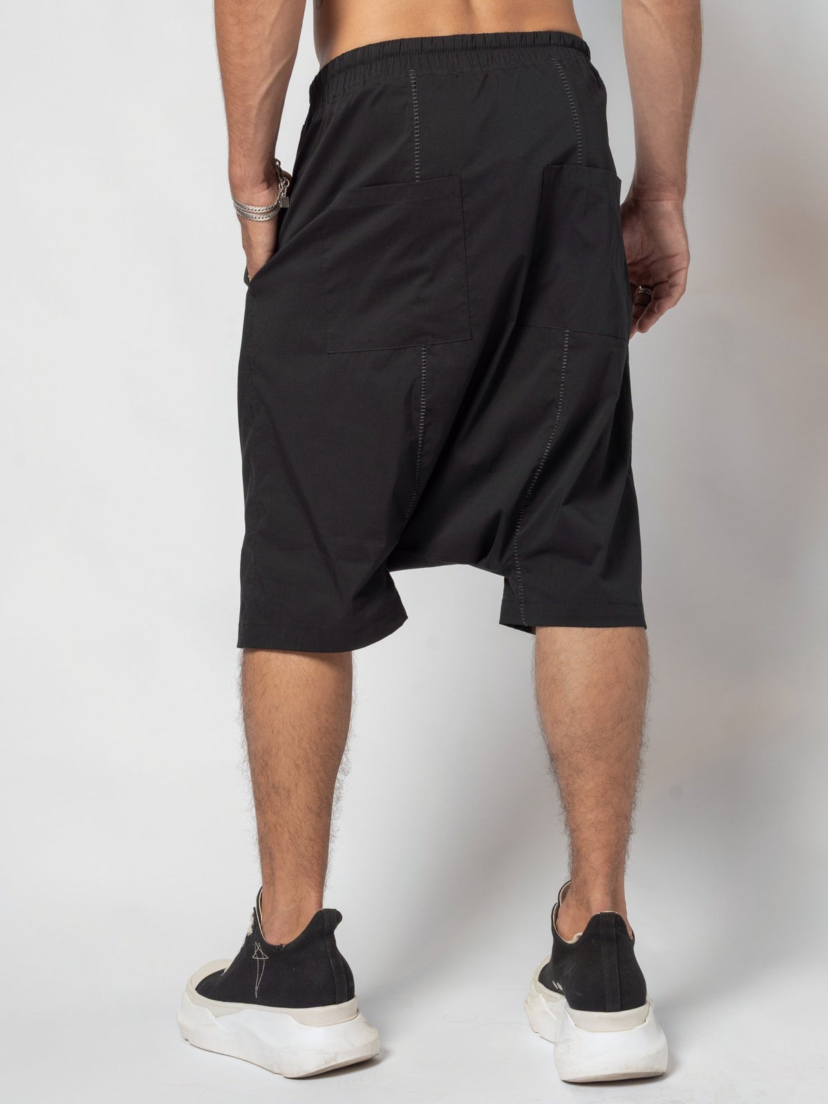 Drop-Crotch Cotton Shorts - by AITO