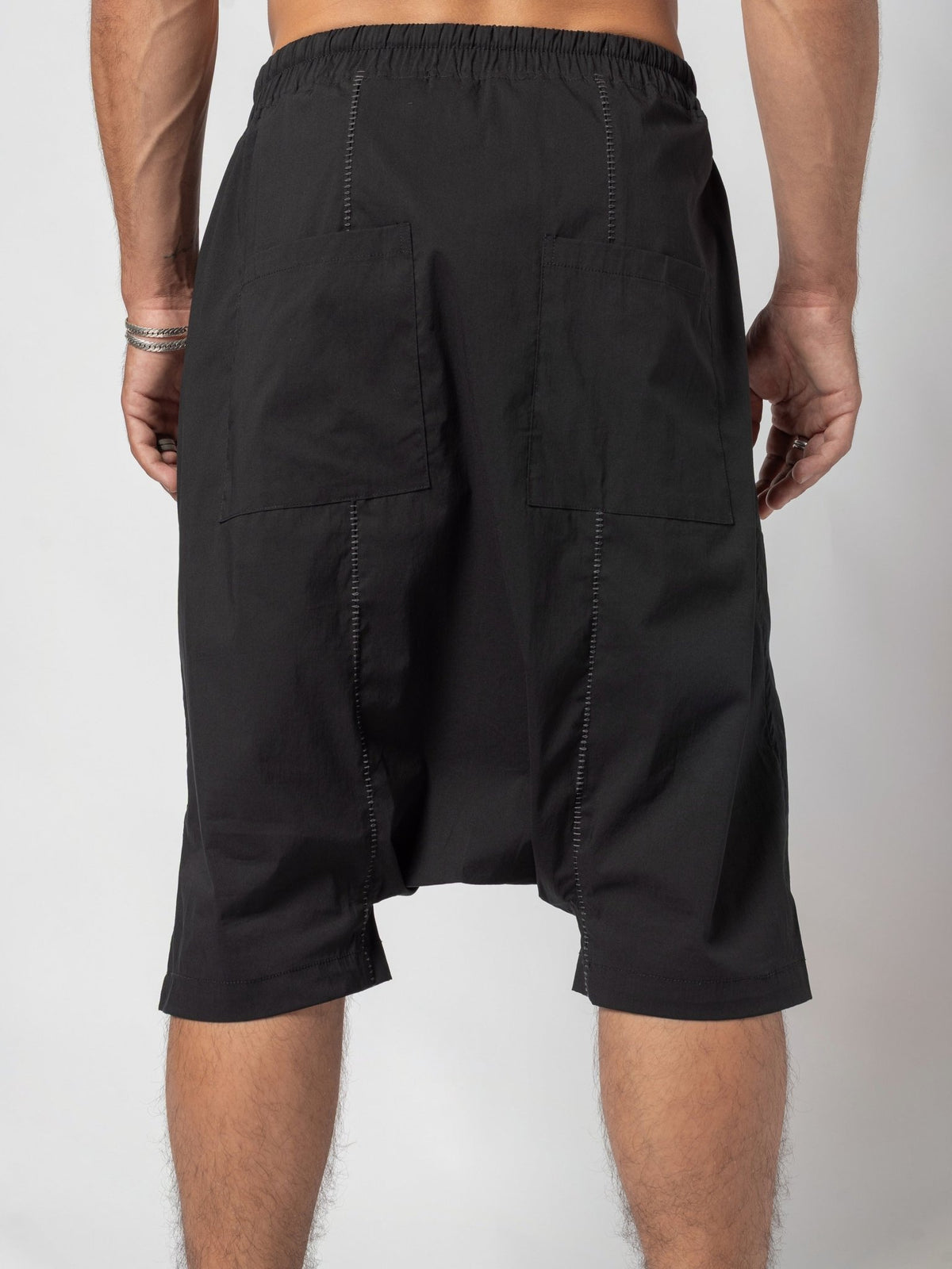 Drop-Crotch Cotton Shorts - by AITO