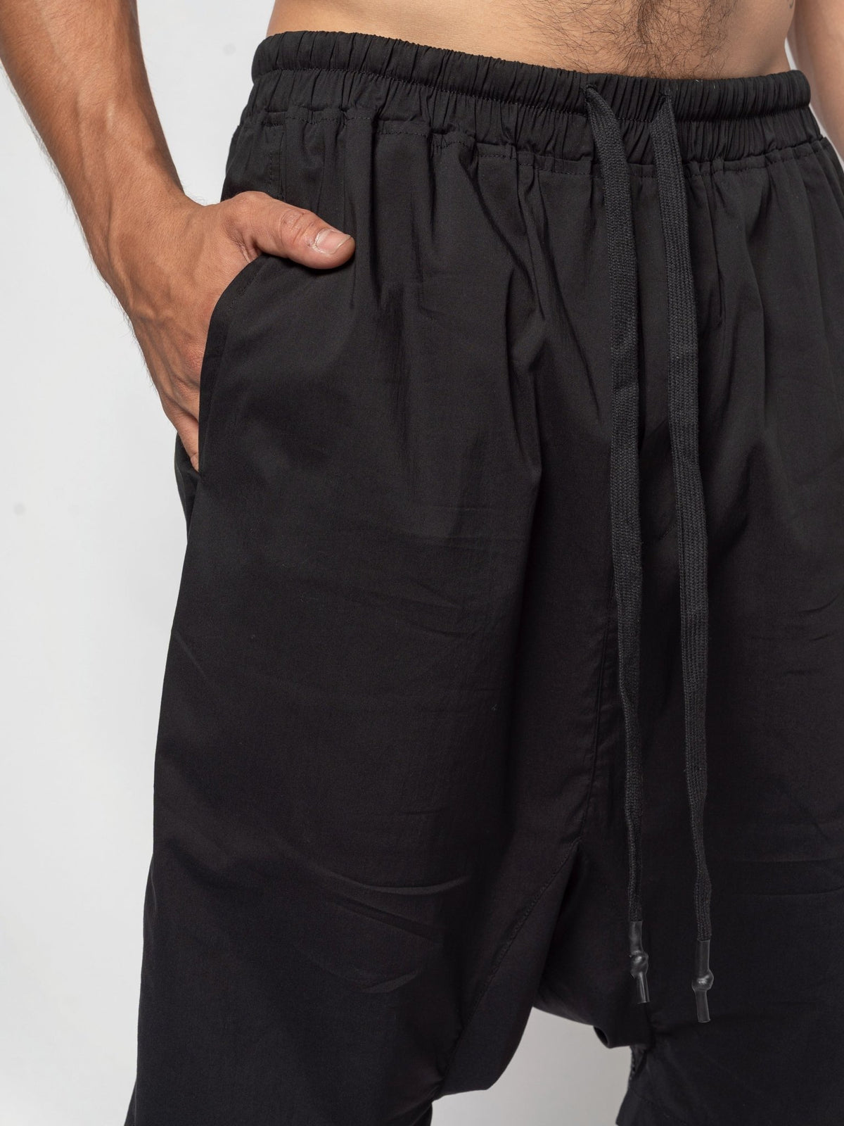 Drop-Crotch Cotton Shorts - by AITO