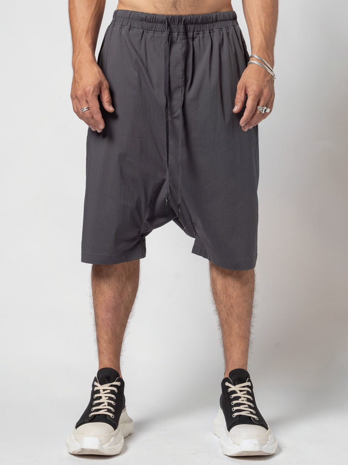 Drop-Crotch Cotton Shorts - by AITO